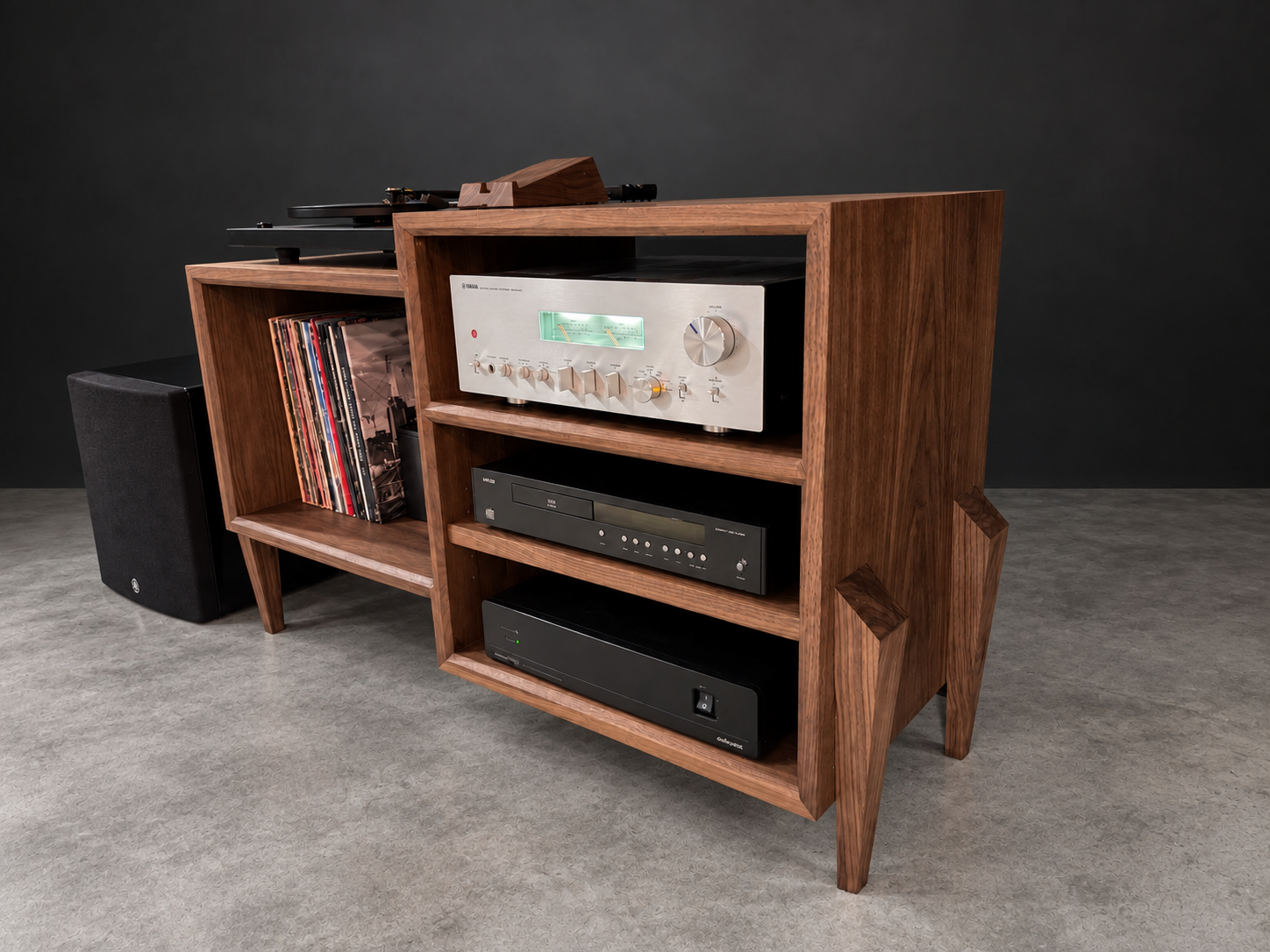 Walnut Stereo Cabinet