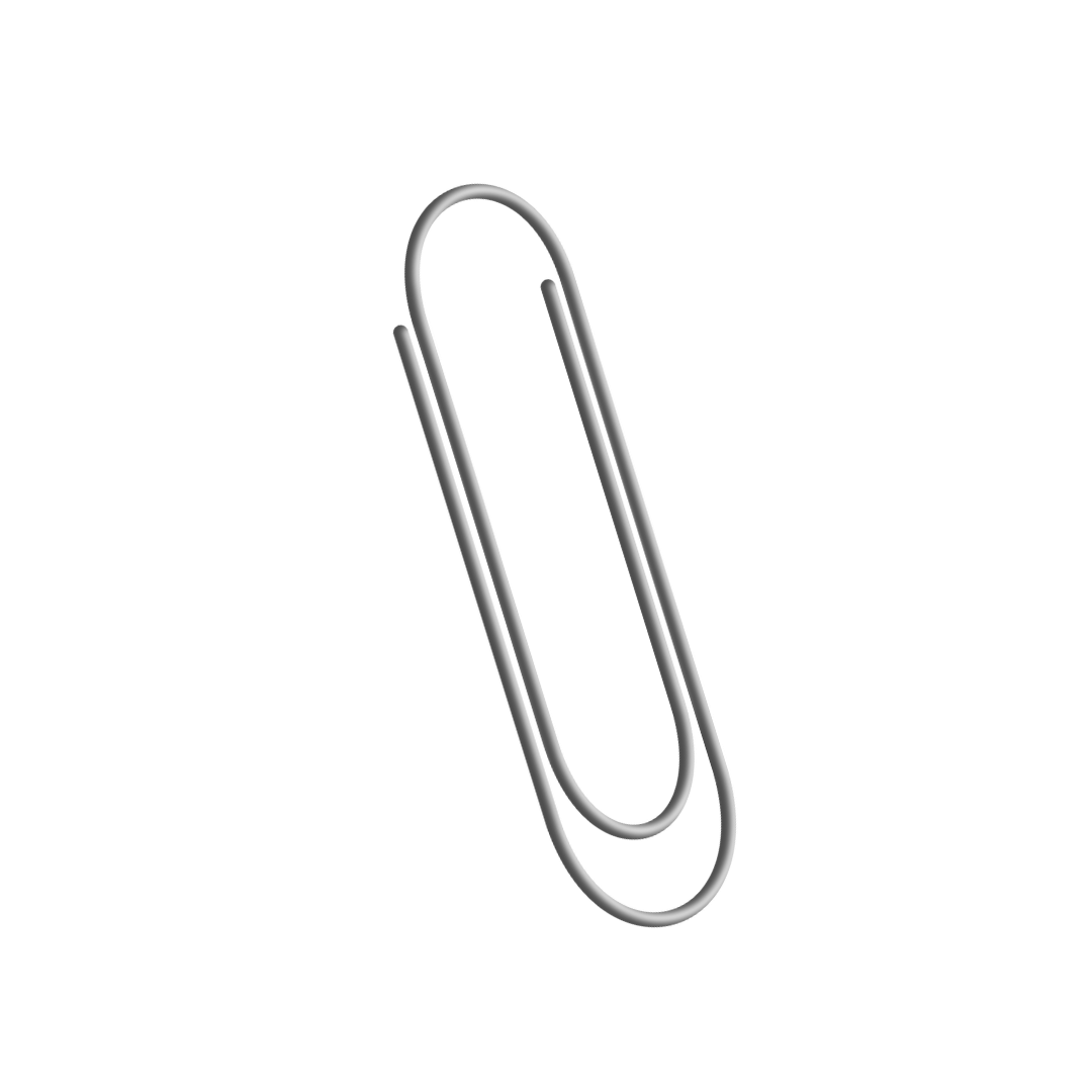 Close-up of a metal paperclip attached to a white sheet of paper on a black background.