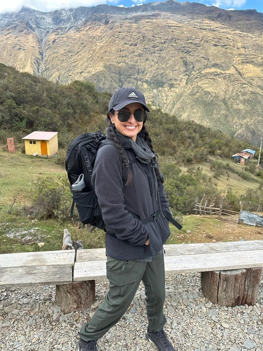 Ashley Lambert hiking the Salkantay trail to Machu Picchu