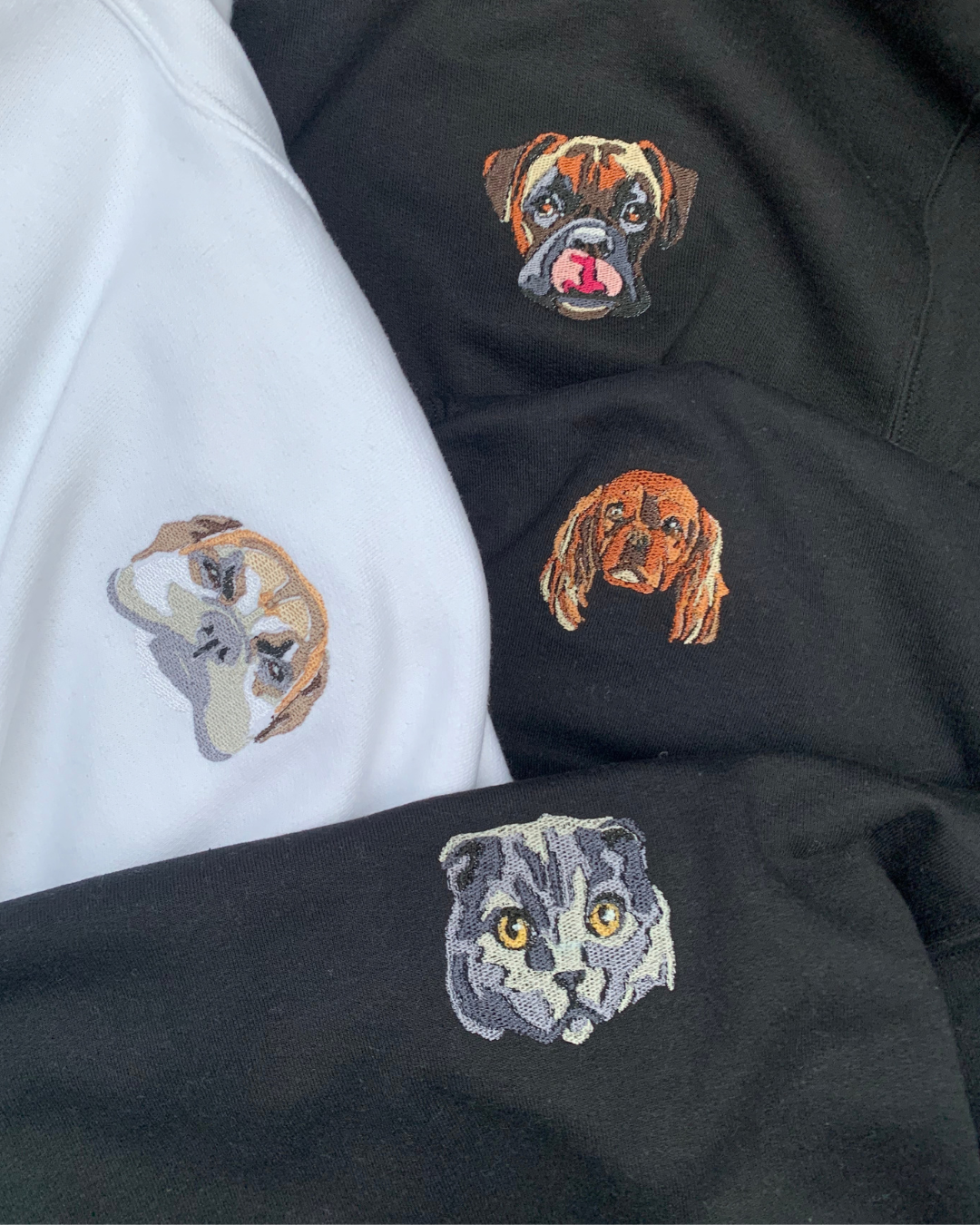 Custom Machine Embroidered Pet Sweatshirt