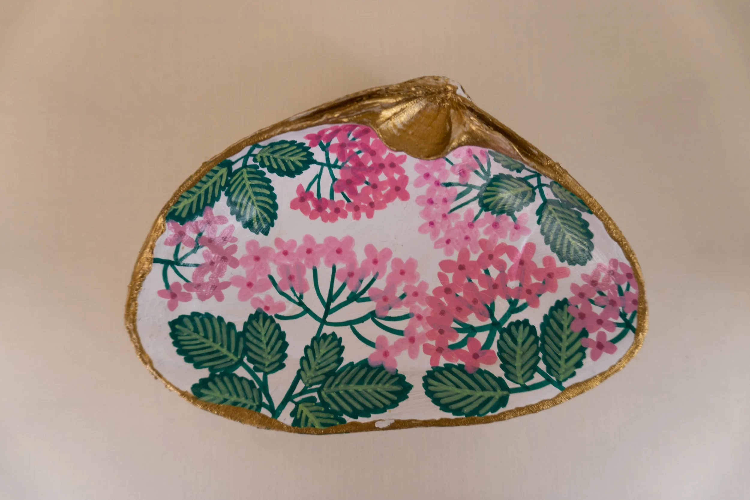 Rani Bagh #1 | Hand-painted Shell Trinket Dish