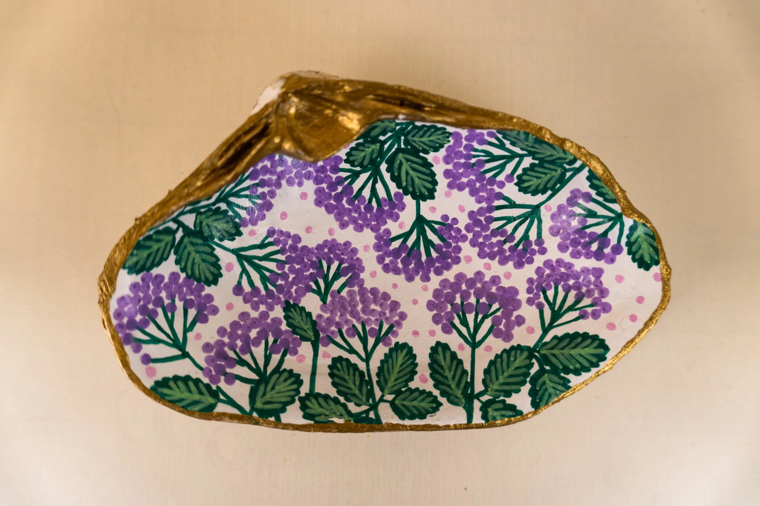 Rani Bagh #8 | Hand-painted Shell Trinket Dish