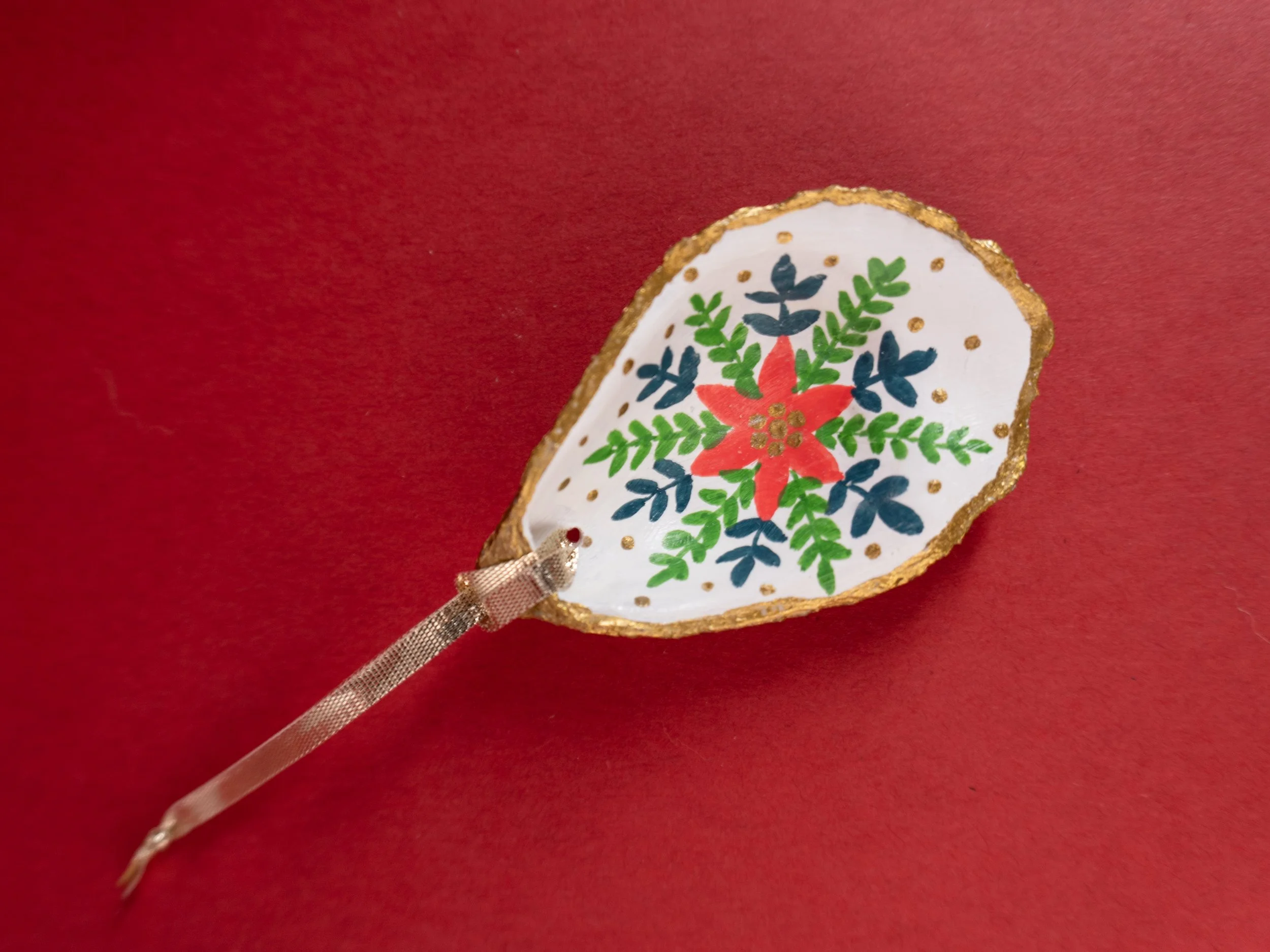 Ornament #6 | Hand-painted Oyster Shell