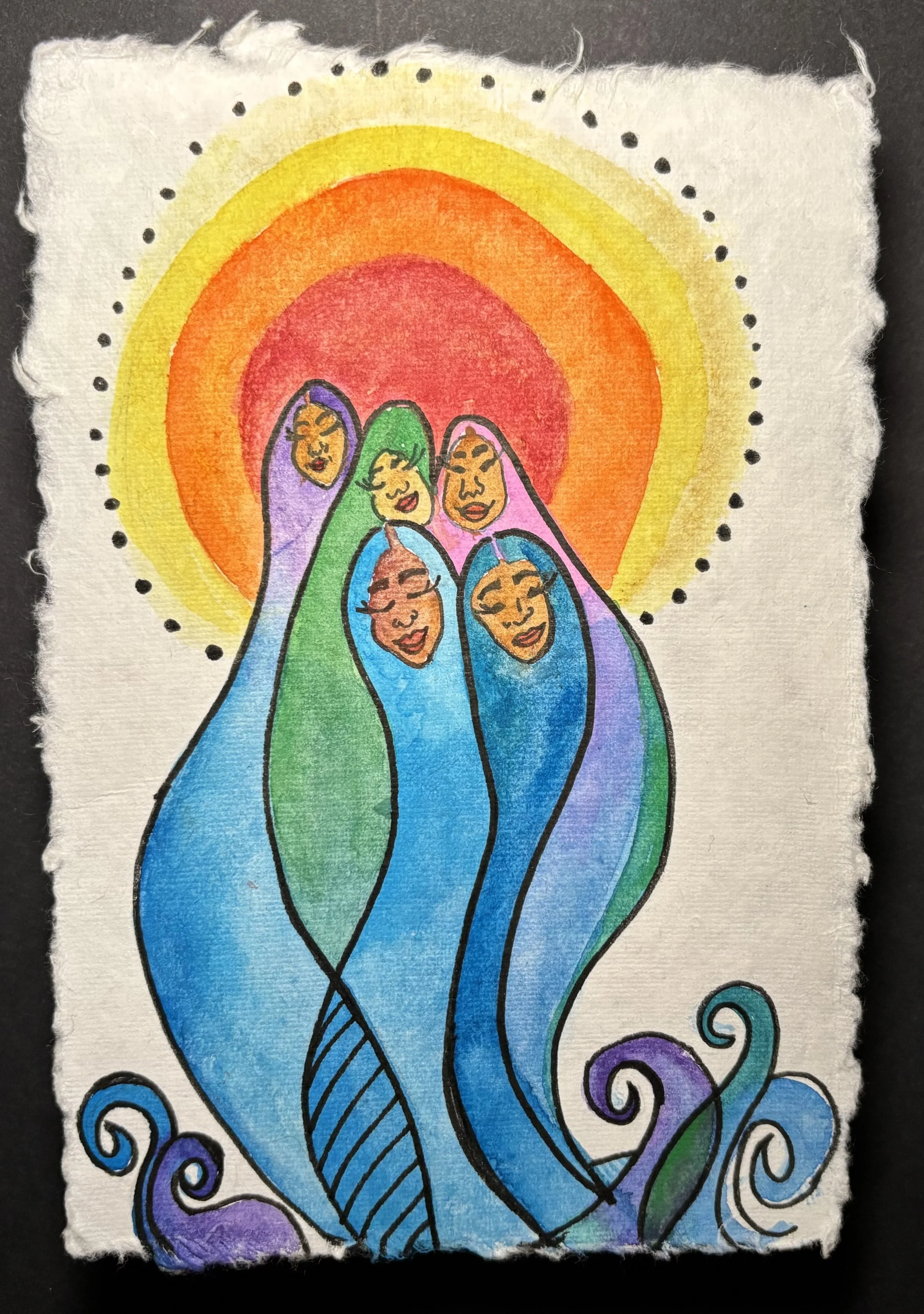 WATER SPIRITS | watercolor & ink on handmade cotton paper. 