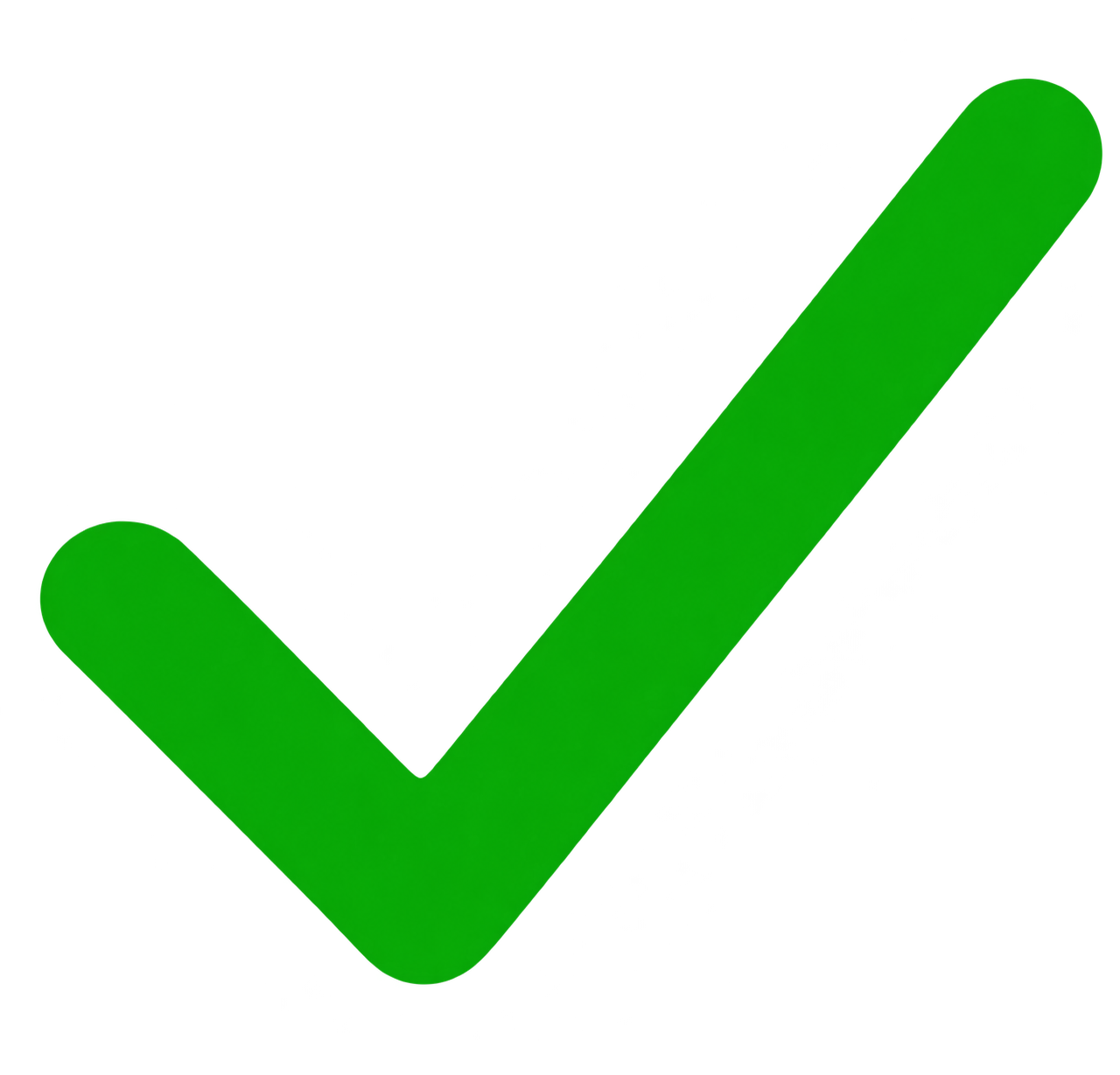 Green checkmark icon on a black background.