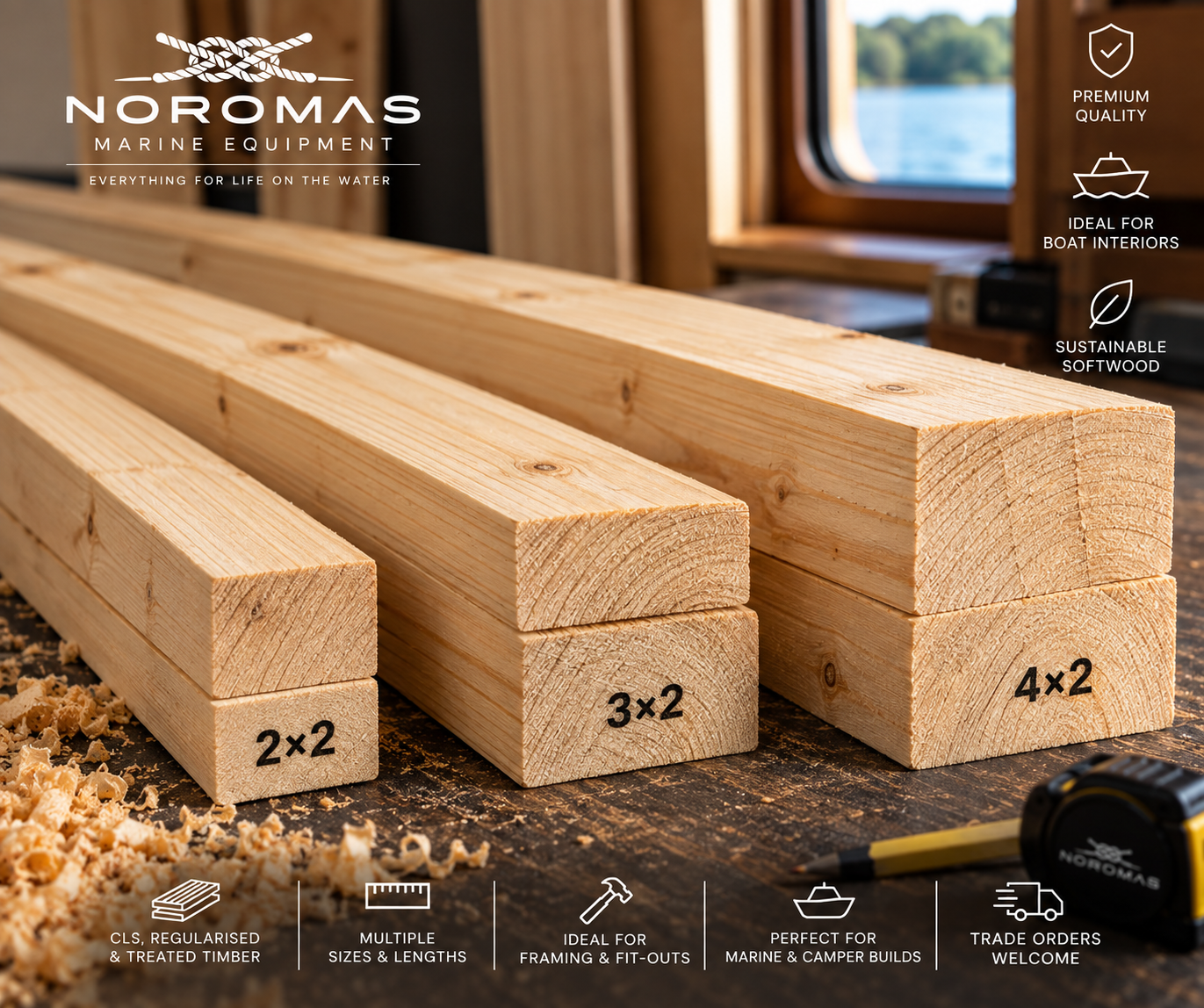 Softwood, CLS & Treated Timber – Multiple Sizes & Lengths