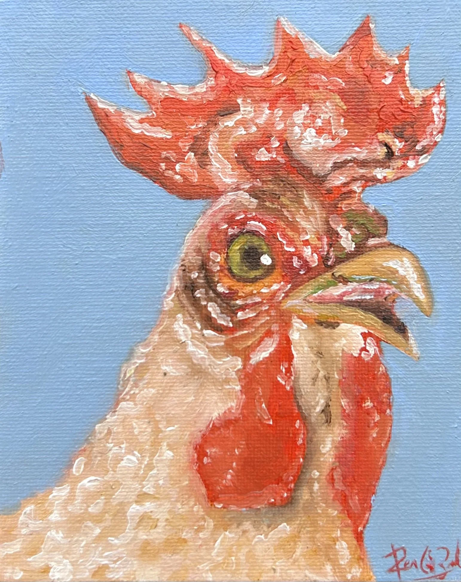 El Gallo oil painting