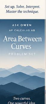 Area Between Curves — AP Calculus AB Problem Set & Solutions