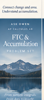 FTC & Accumulation — AP Calculus AB Problem Set & Solutions