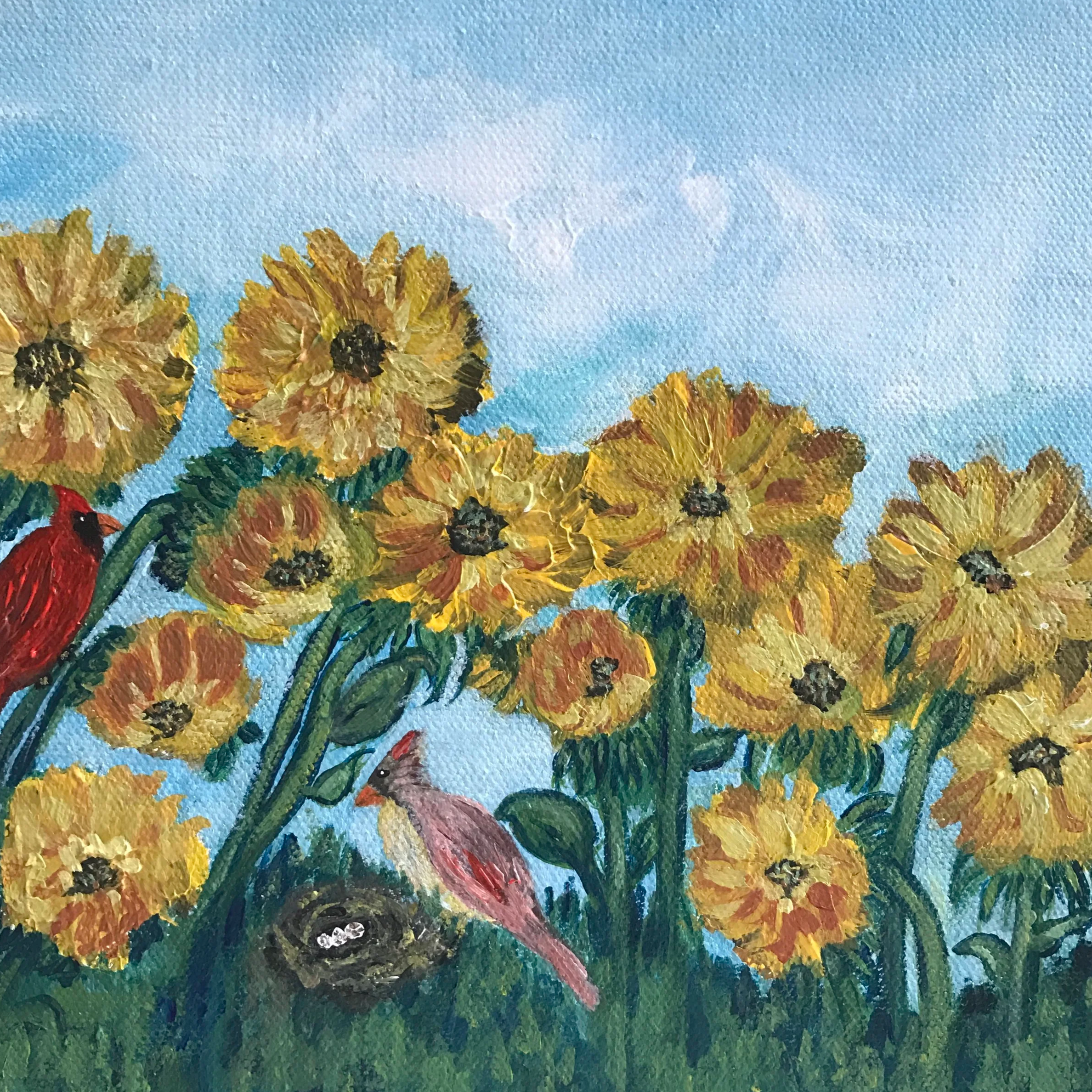Dad's Sunflowers by Laura Torres
