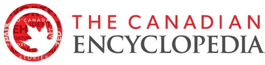 The Canadian Encyclopedia logo with red text and a stylized red-and-black circular emblem