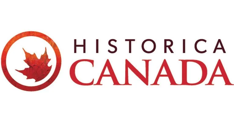 Historica Canada logo featuring a red maple leaf inside a circle and the words “HISTORICA CANADA.”