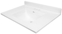 Cultured Marble: Solid White