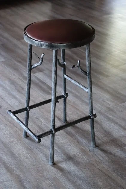 Hand-forged bar stool