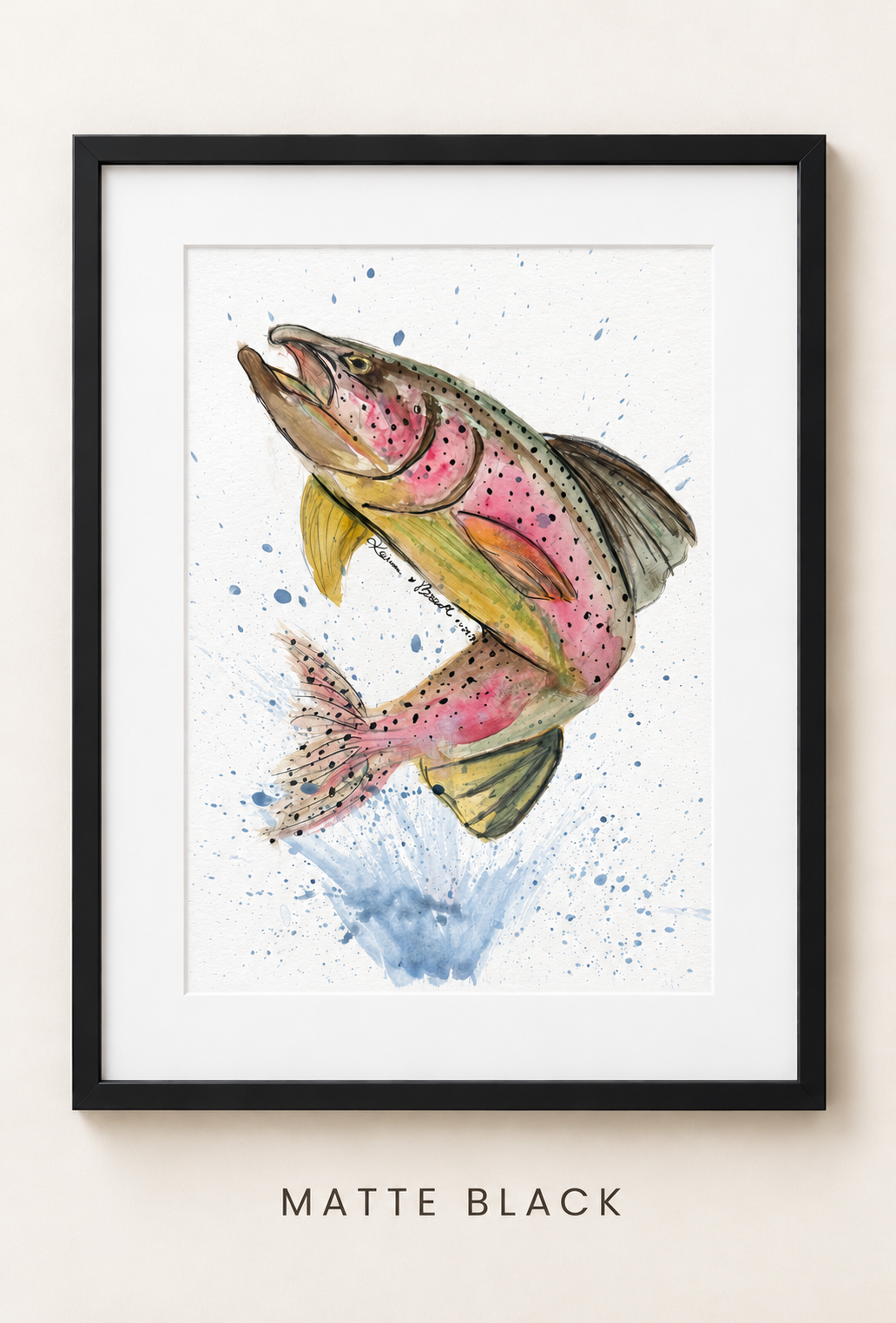 Matte black frame with trout artwork-1.png