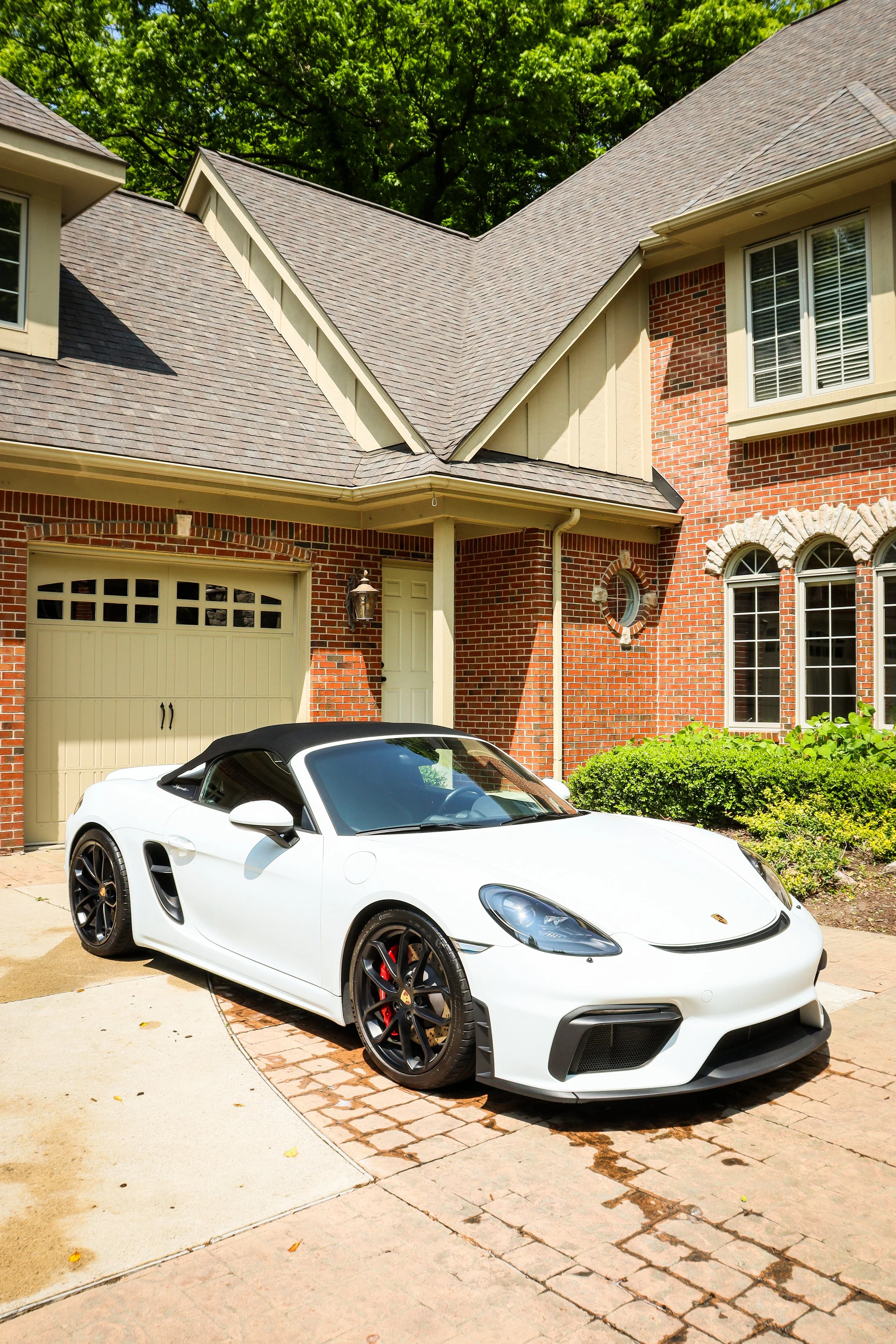 Porsche Spyder after a received a deep exterior wash