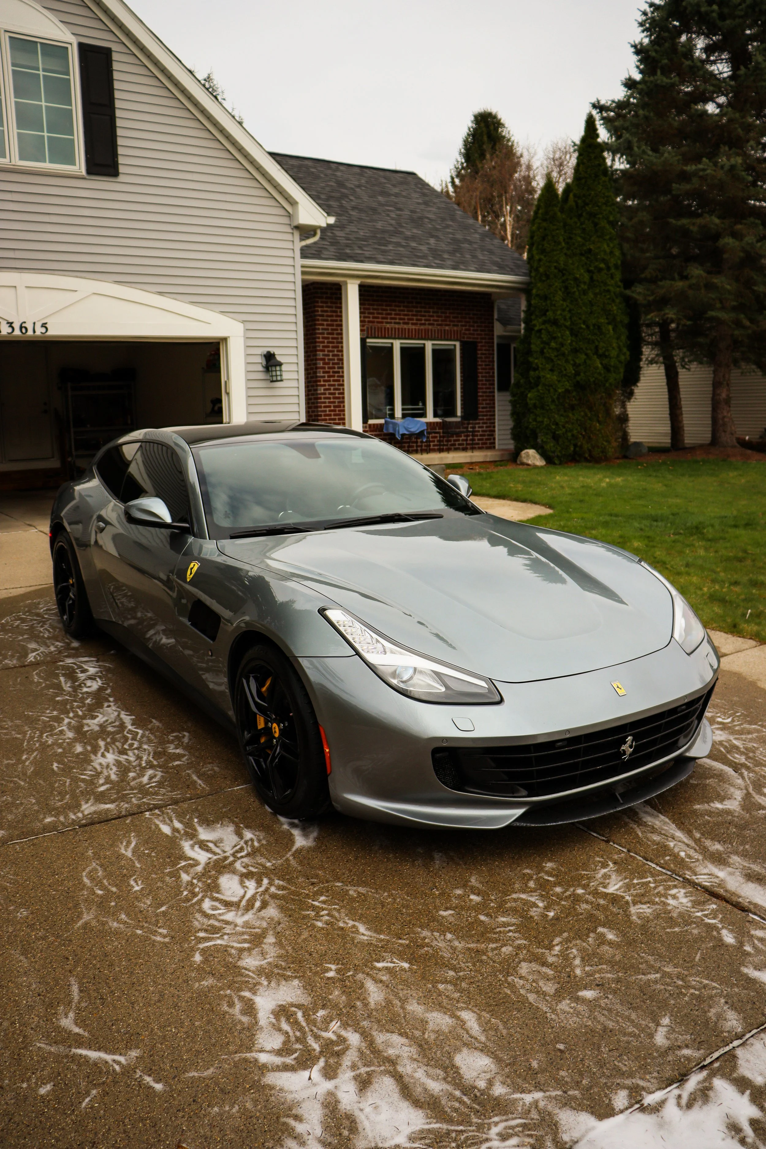 A Ferrari GTC4 Lusso after a full exterior treatment