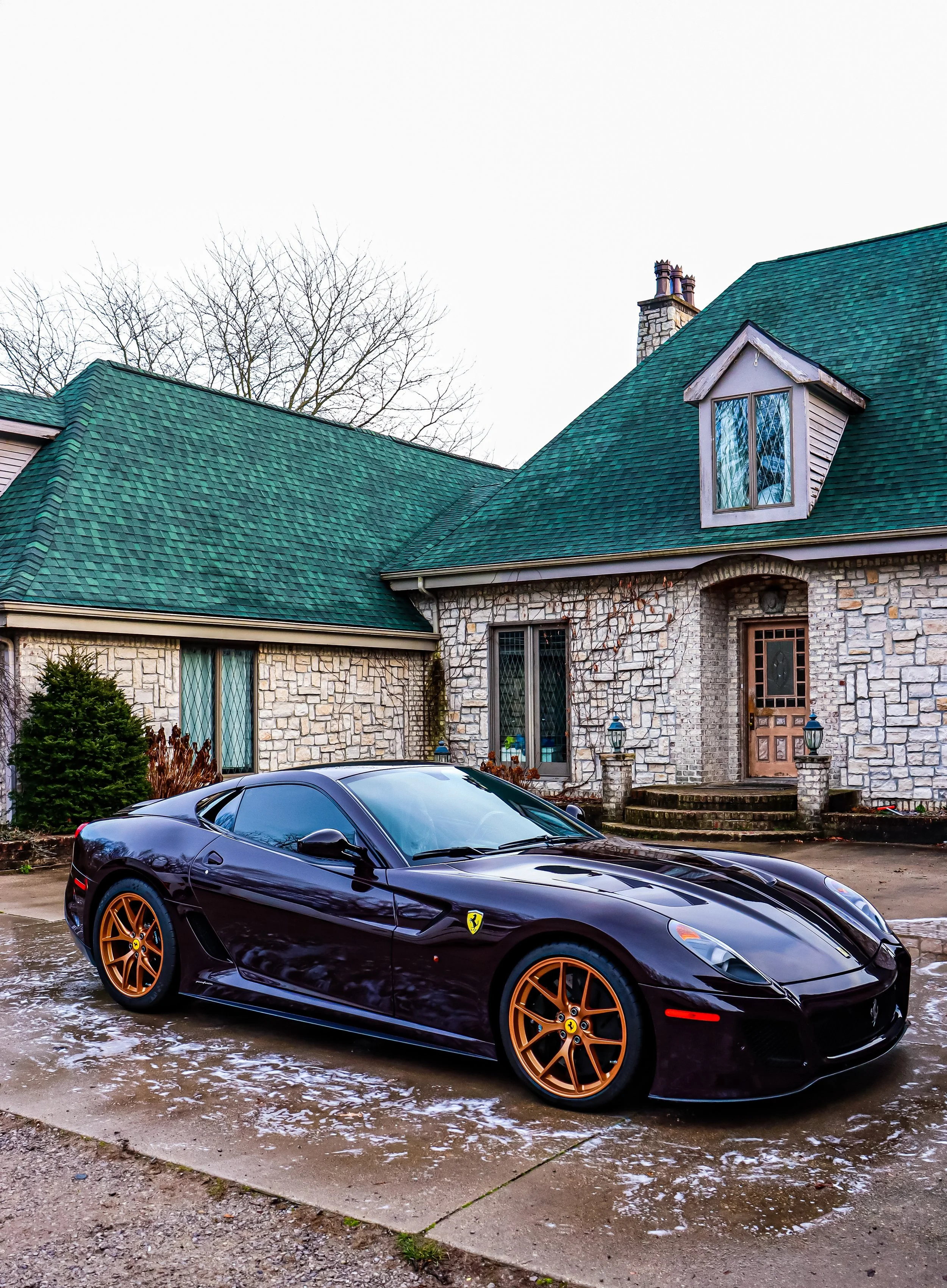 Ferrari 599 after a exterior wash in Mid-Michigan