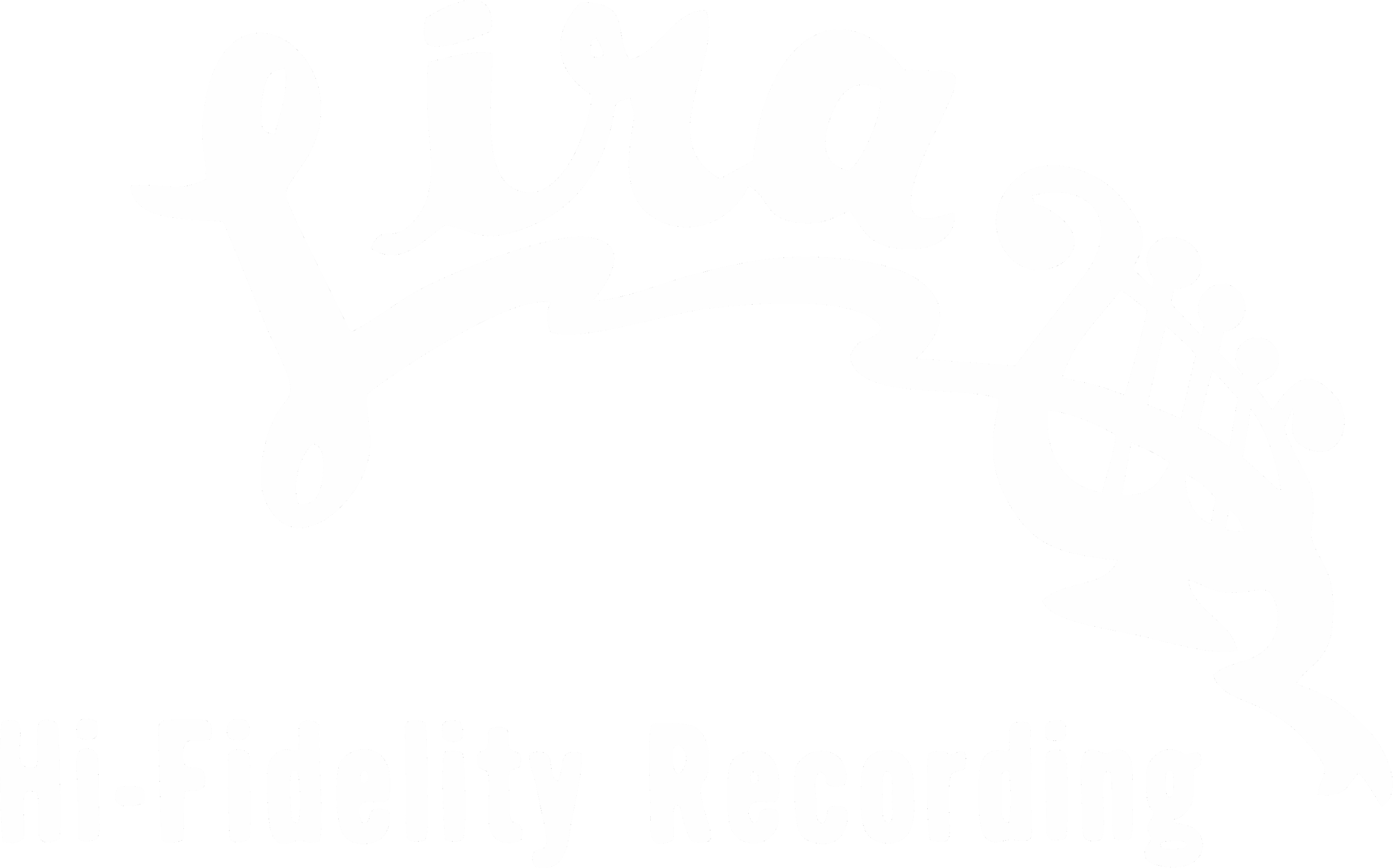 A logo featuring the words 'Floyd's Hi-Fidelity Recording' in stylized and cursive text with a graphic of a microphone. Black and white color scheme.