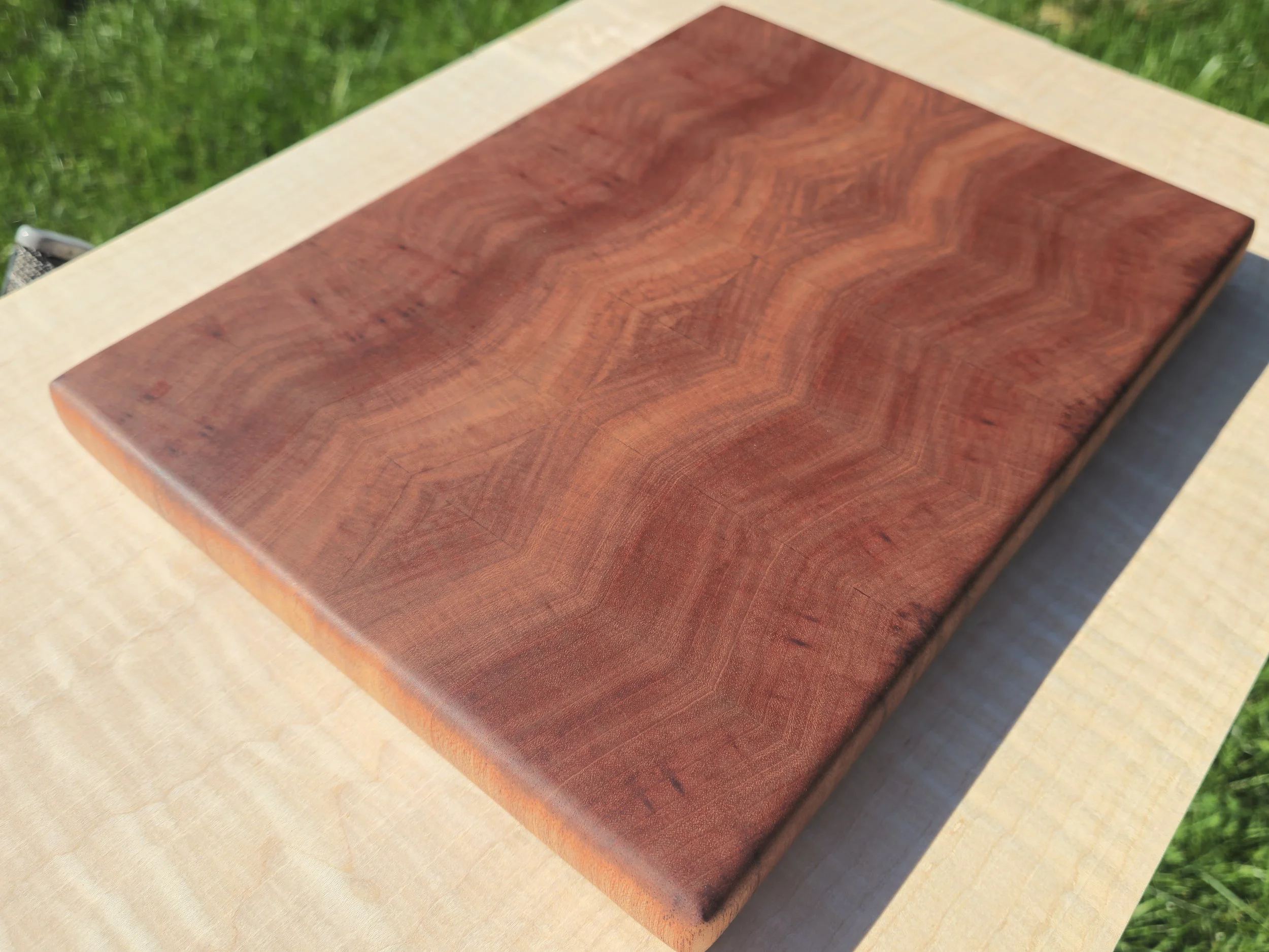 End Grain Sapele Cutting Board