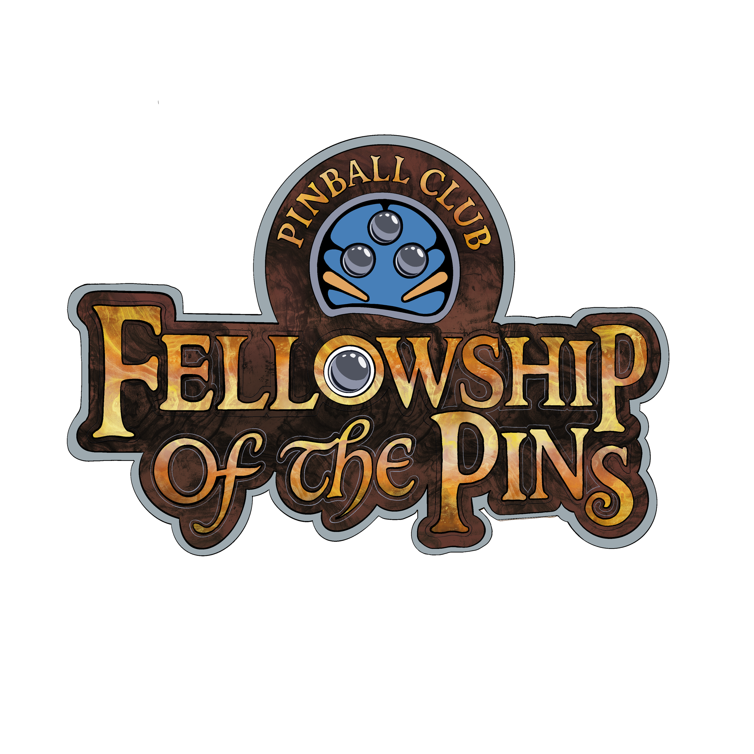 Fellowship of the Pins: Pinball Club Logo