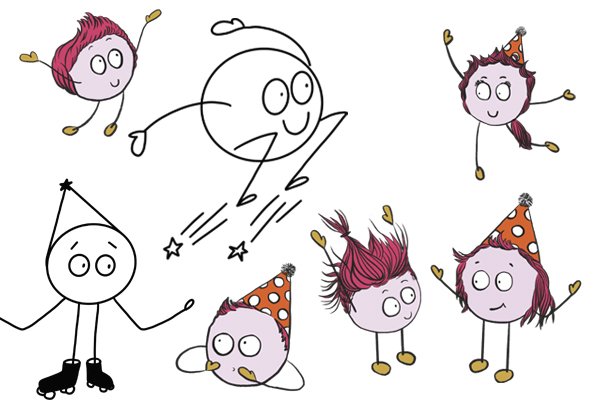 Draw a Particle Party Cartoon Strip