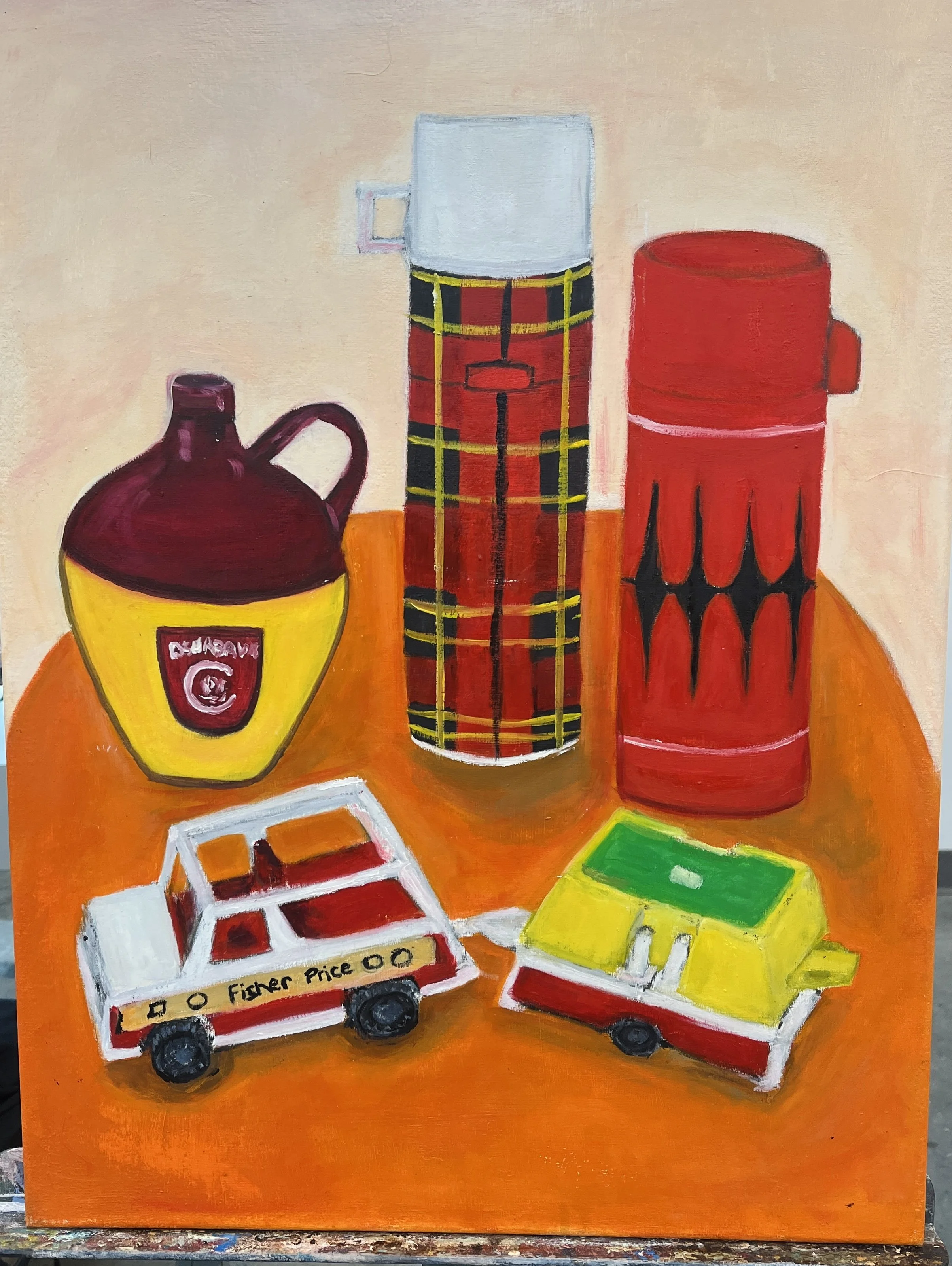Camping, Oil on Canvas, 18" X 24"