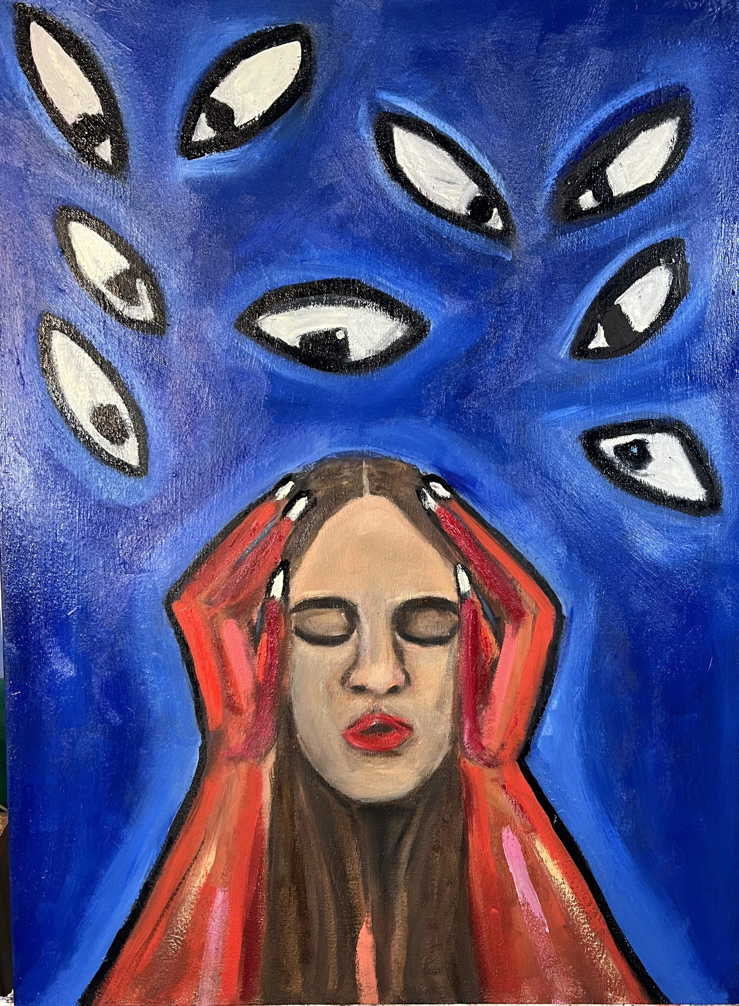 Anxiety and Self Doubt, Oil on Canvas, 18" X 24"