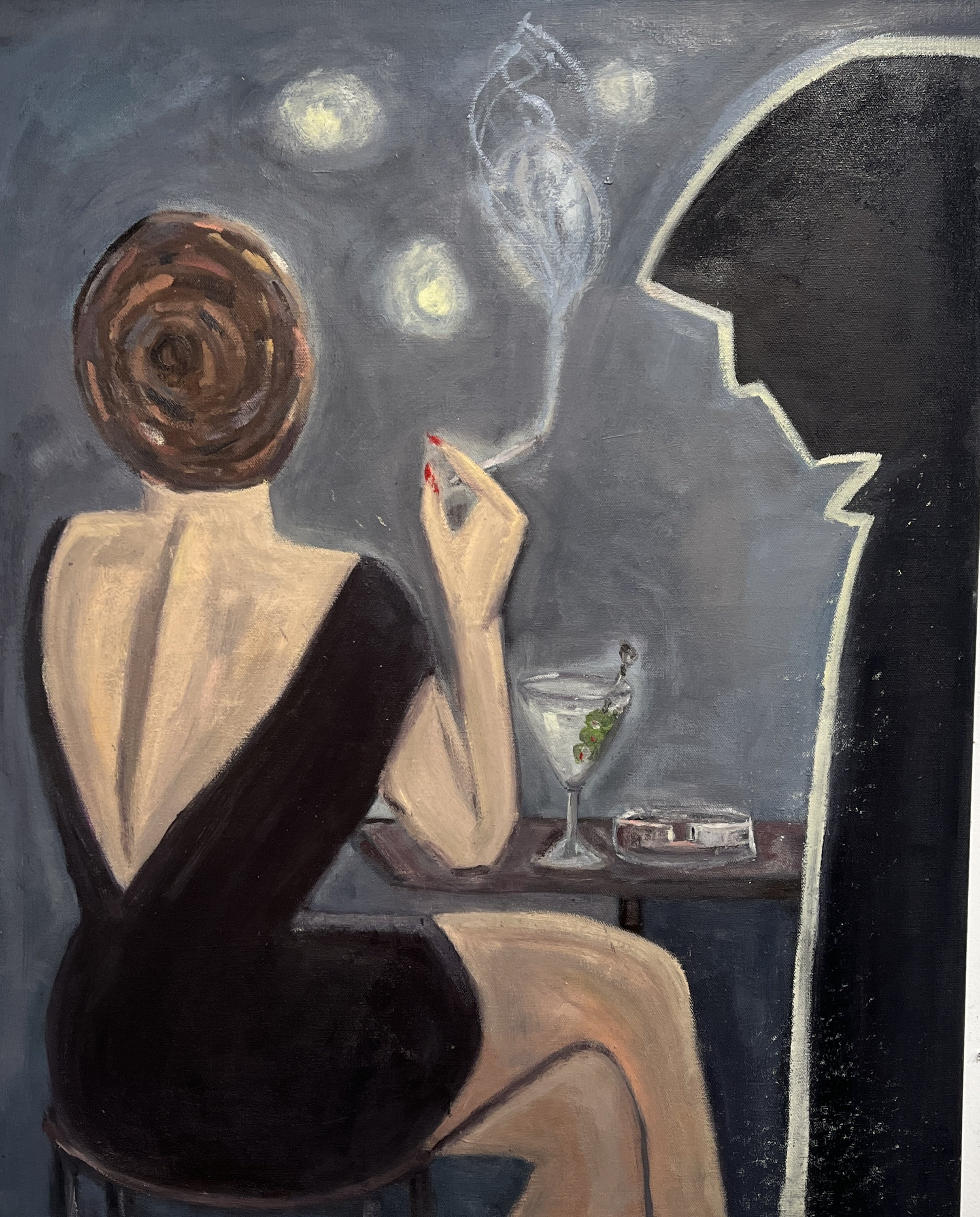 Film Noir, Oil on Canvas, 24" X 30"