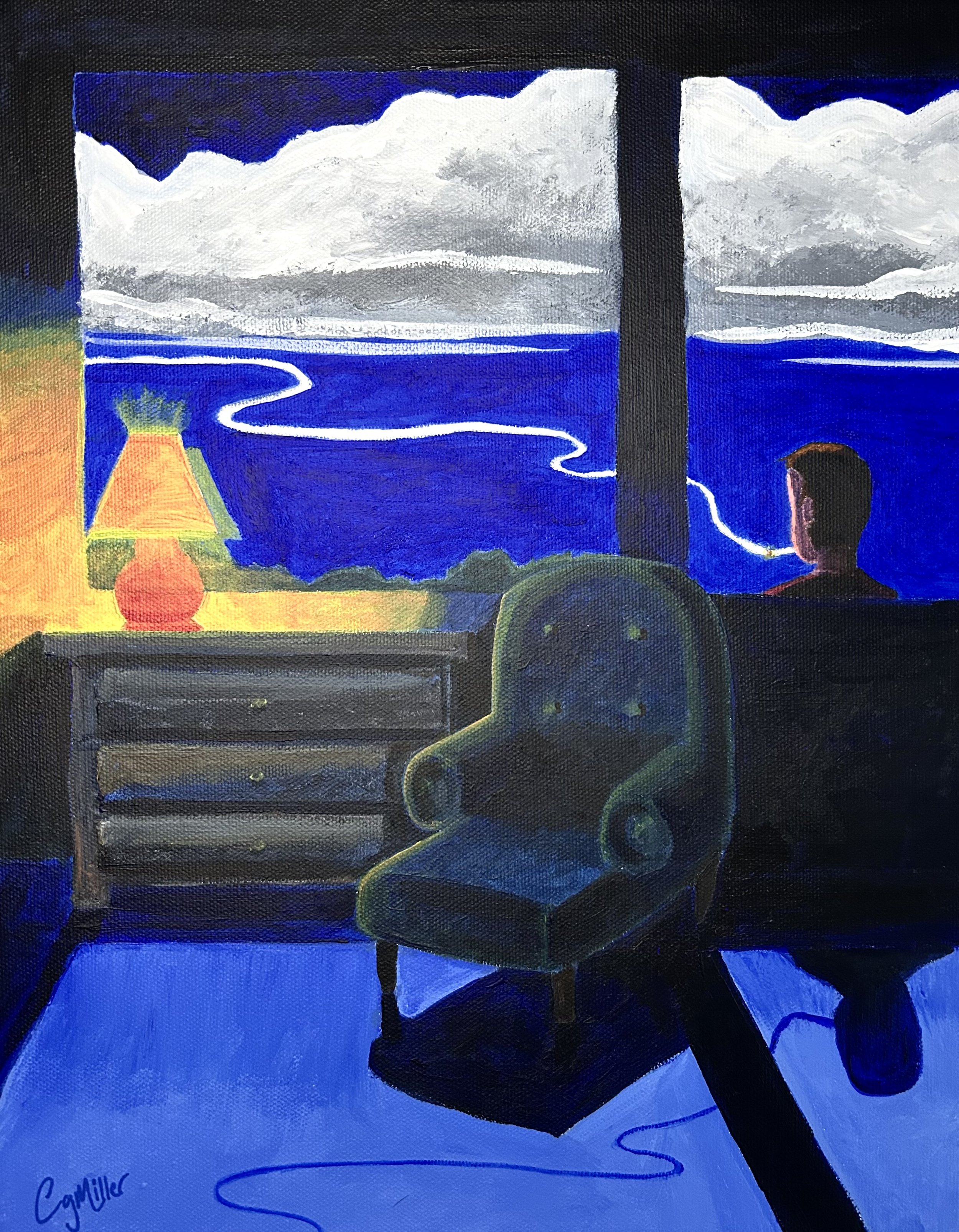 “Nightwatch”. Acrylic on 11” x 14” canvas.
