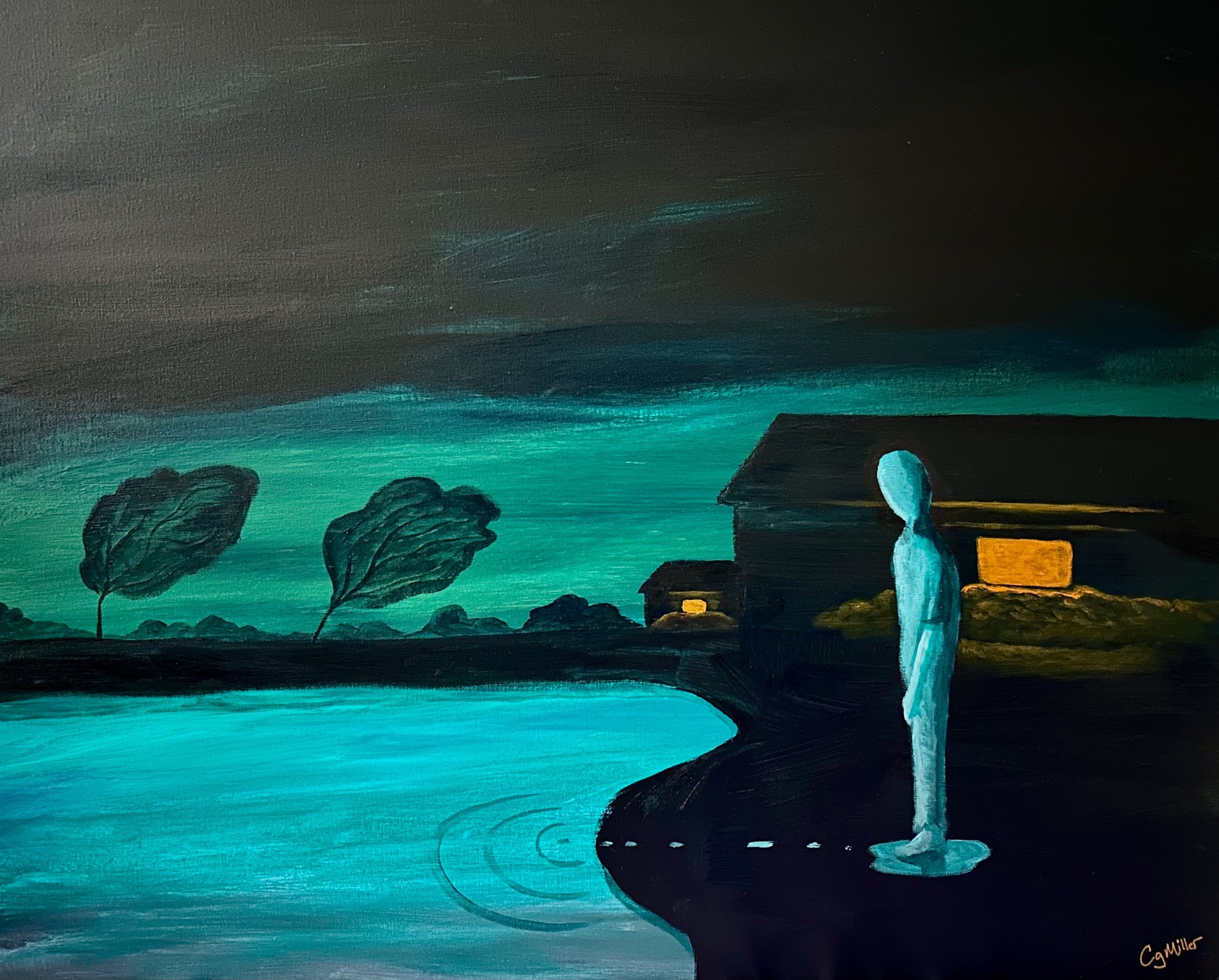 “Puddle” Acrylic on a 24” x 30” canvas