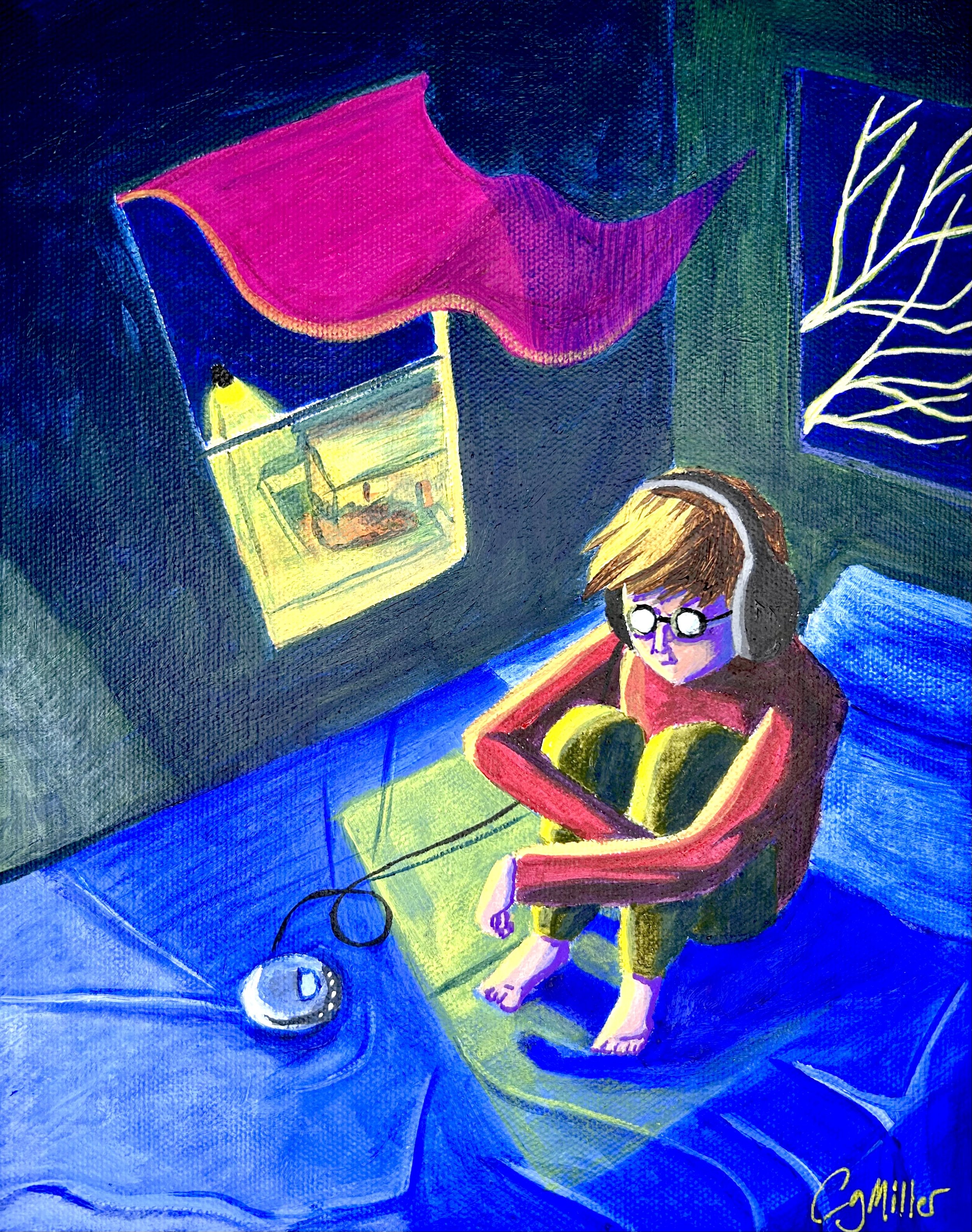 “Night Owl” Acrylic on 8” x 10” canvas