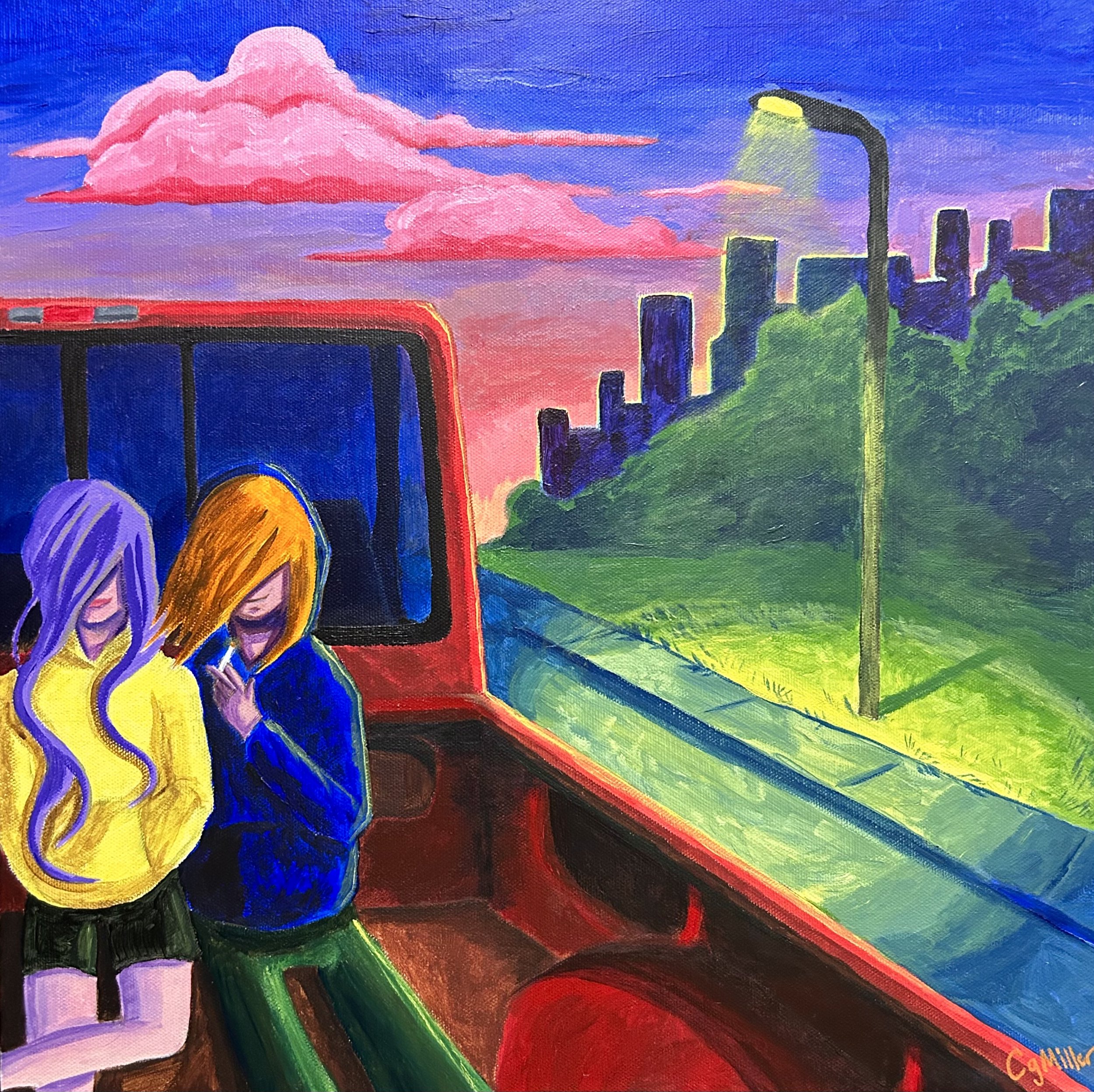 “Joyride” Acrylic on 16” x 16” canvas