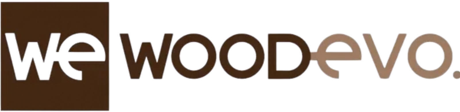 The logo of Wewood E-Vape, featuring the text 'we WOODevo' with a brown background and stylized font.