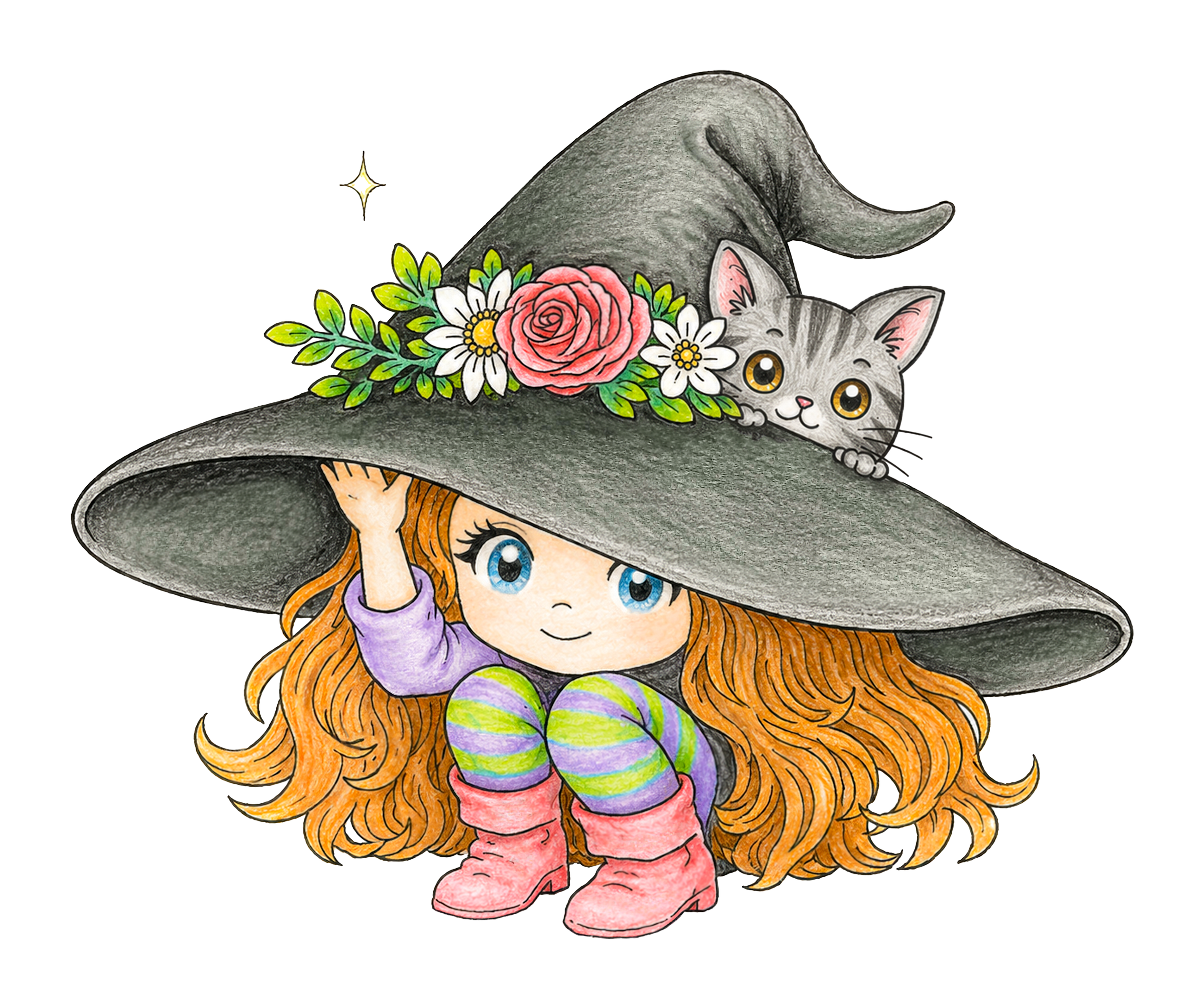 The Sweet witch shy and cheeky