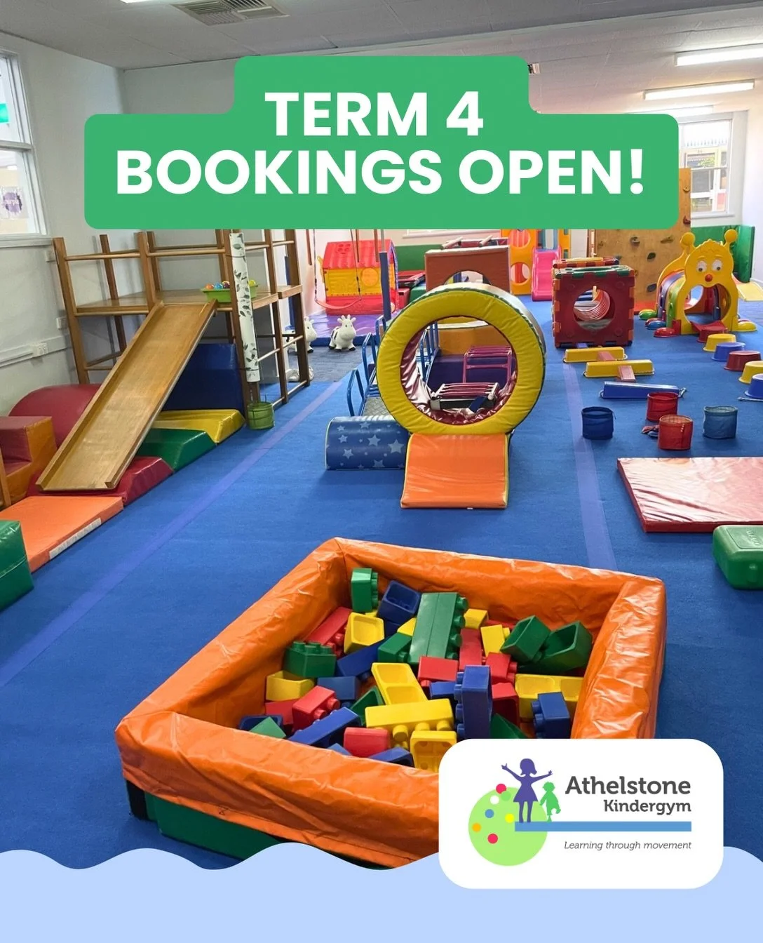 Athelstone Kindergym memberships for Term 4 are now OPEN! 🎉

Looking for a fun, active, and engaging indoor activity for your little ones as the warmer weather sets in? Our movement programs are perfect for children aged 6 months to 5 years, helping