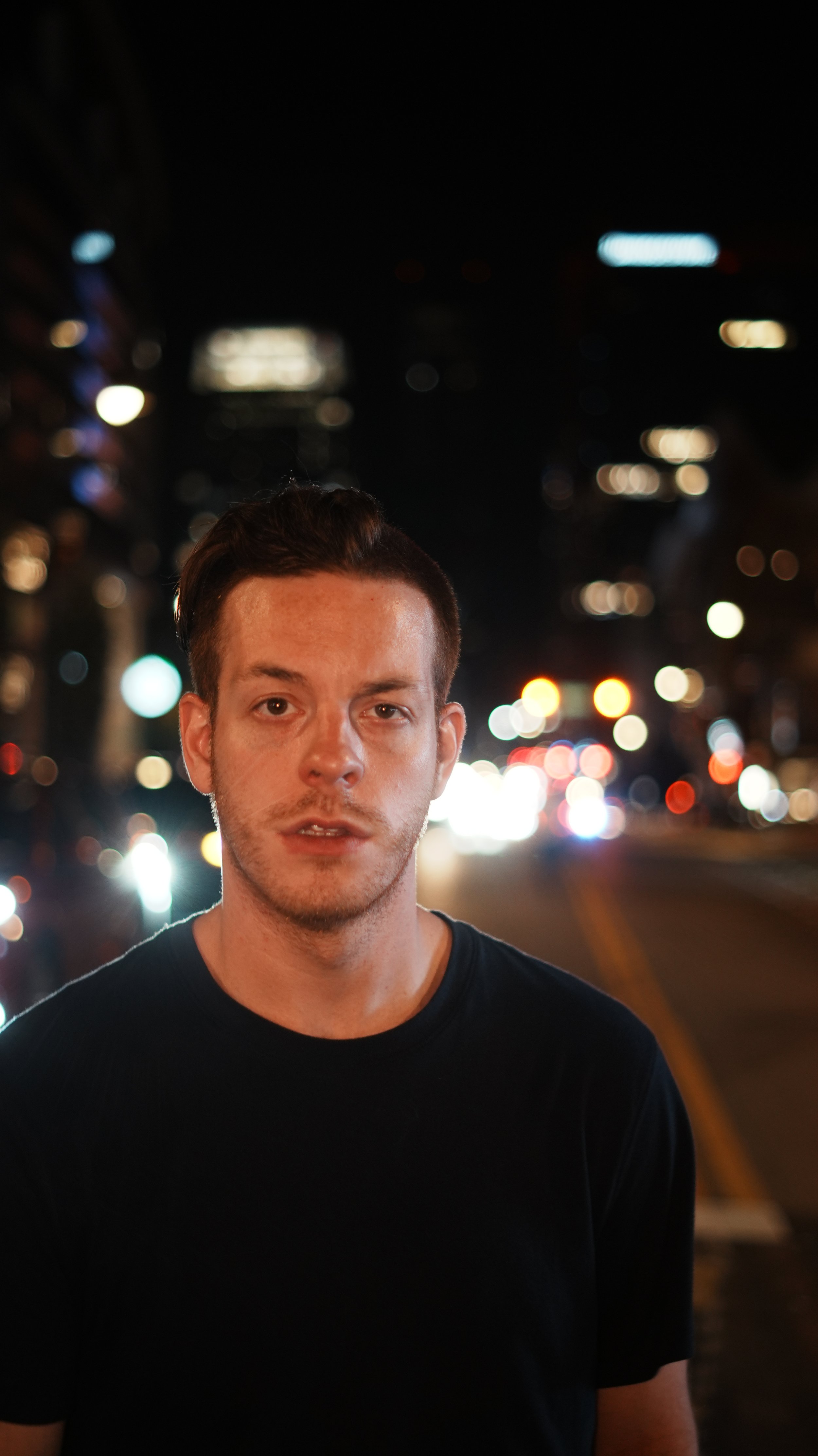 A nighttime lifestyle shoot