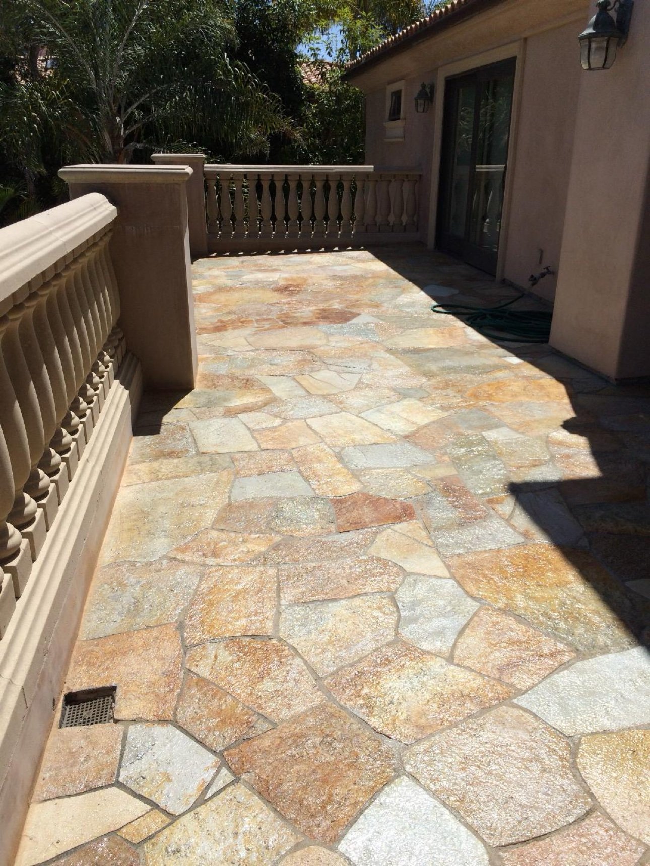 Exterior stonework and patio finish