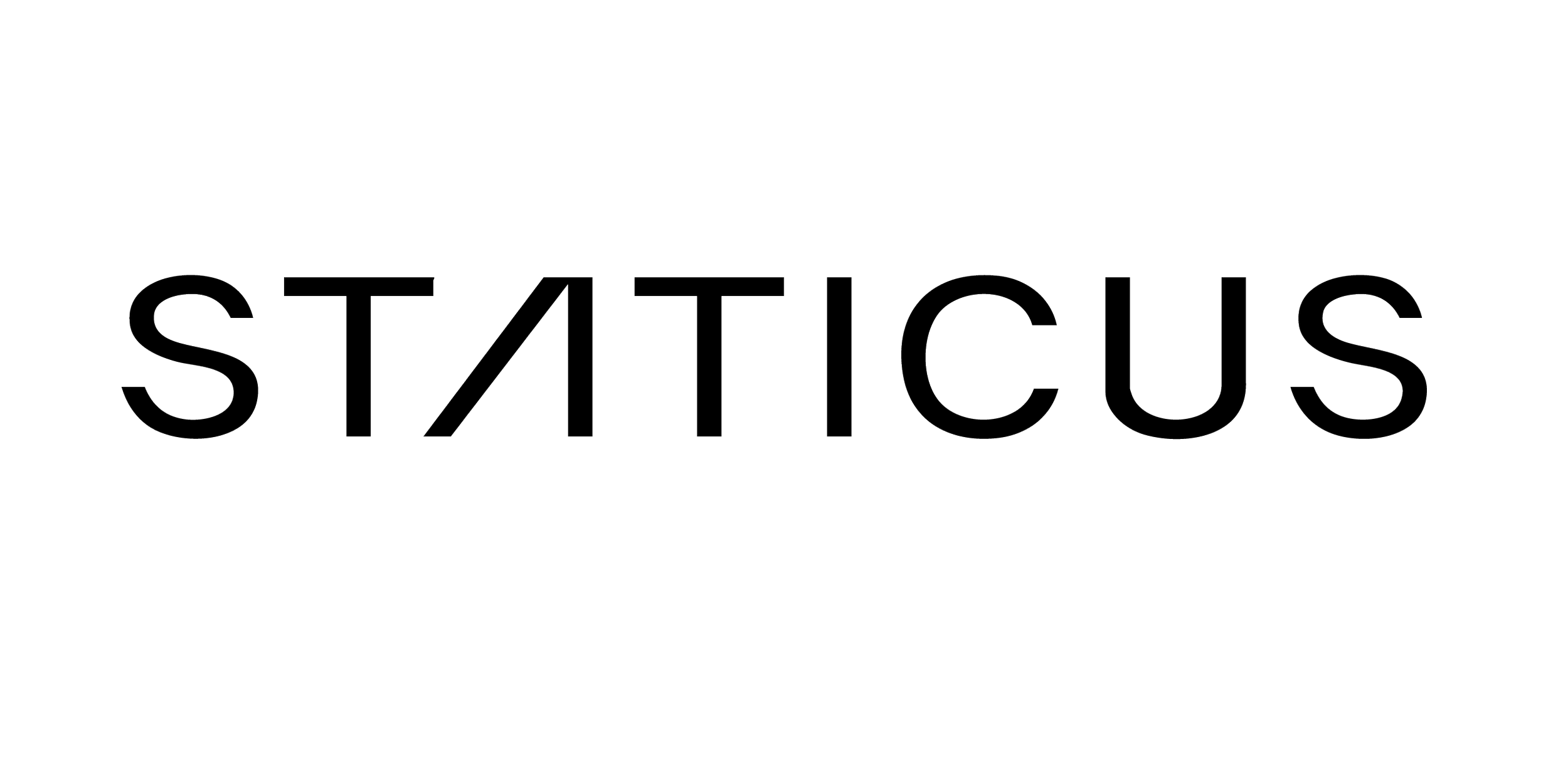 Black background with white outlined text that reads "STATICS".