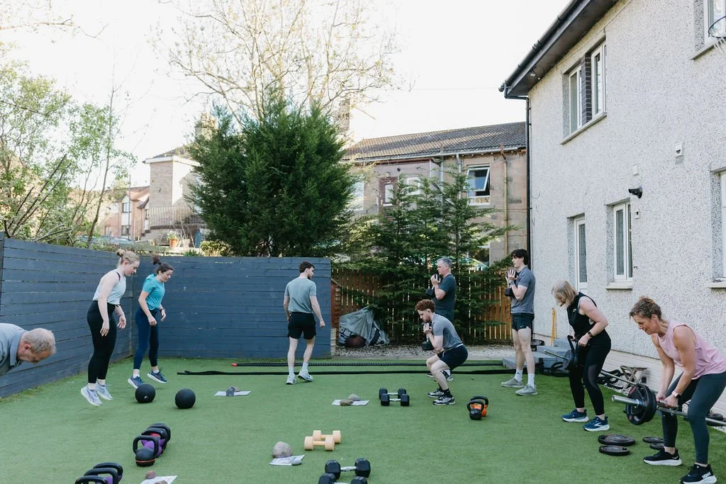 Holmes Core Fitness group training together in Busby