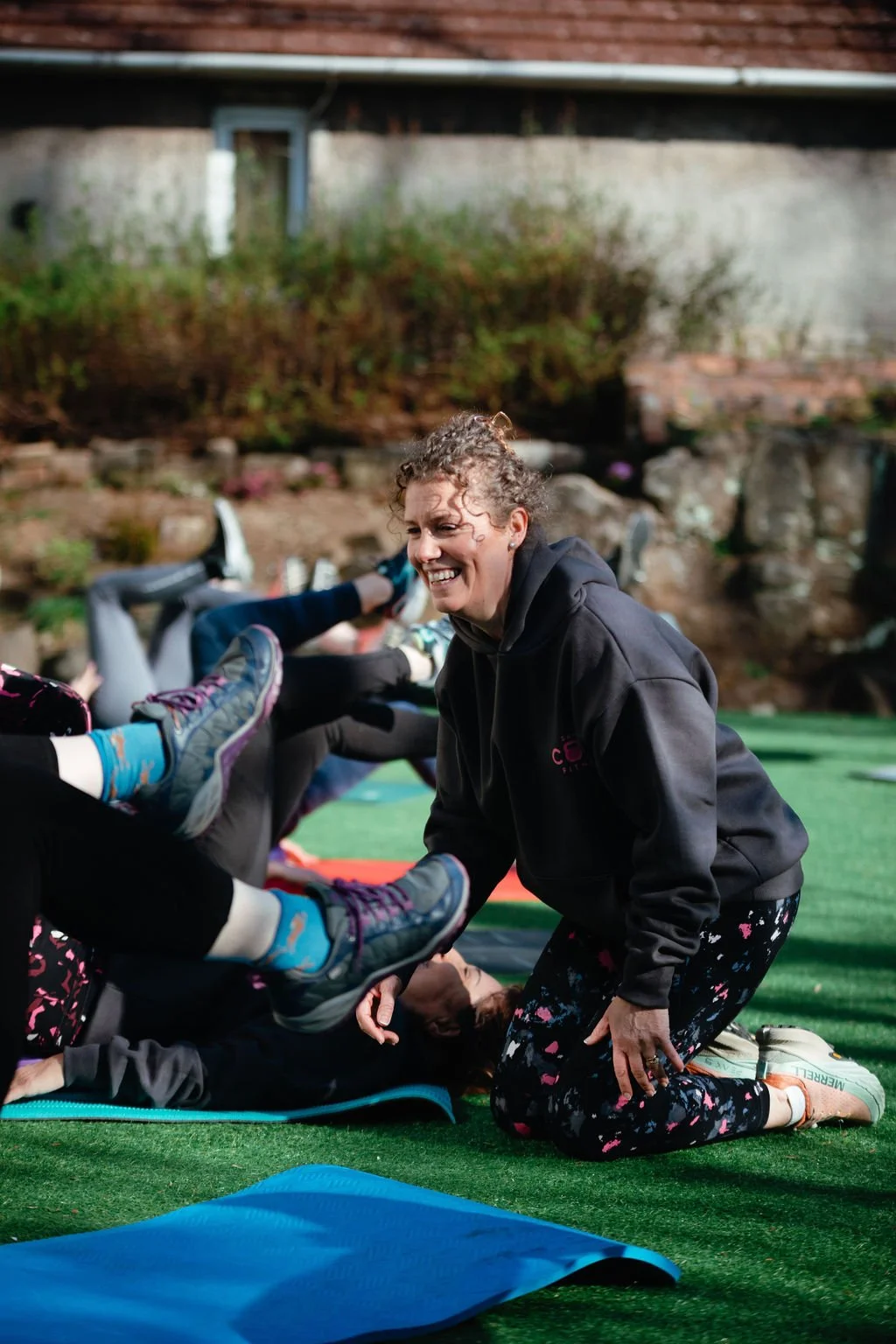 Friendly fitness instructor in Busby