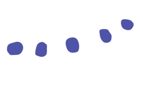 Une chaîne en spirale noire avec des cercles bleus tachetés suspendus.