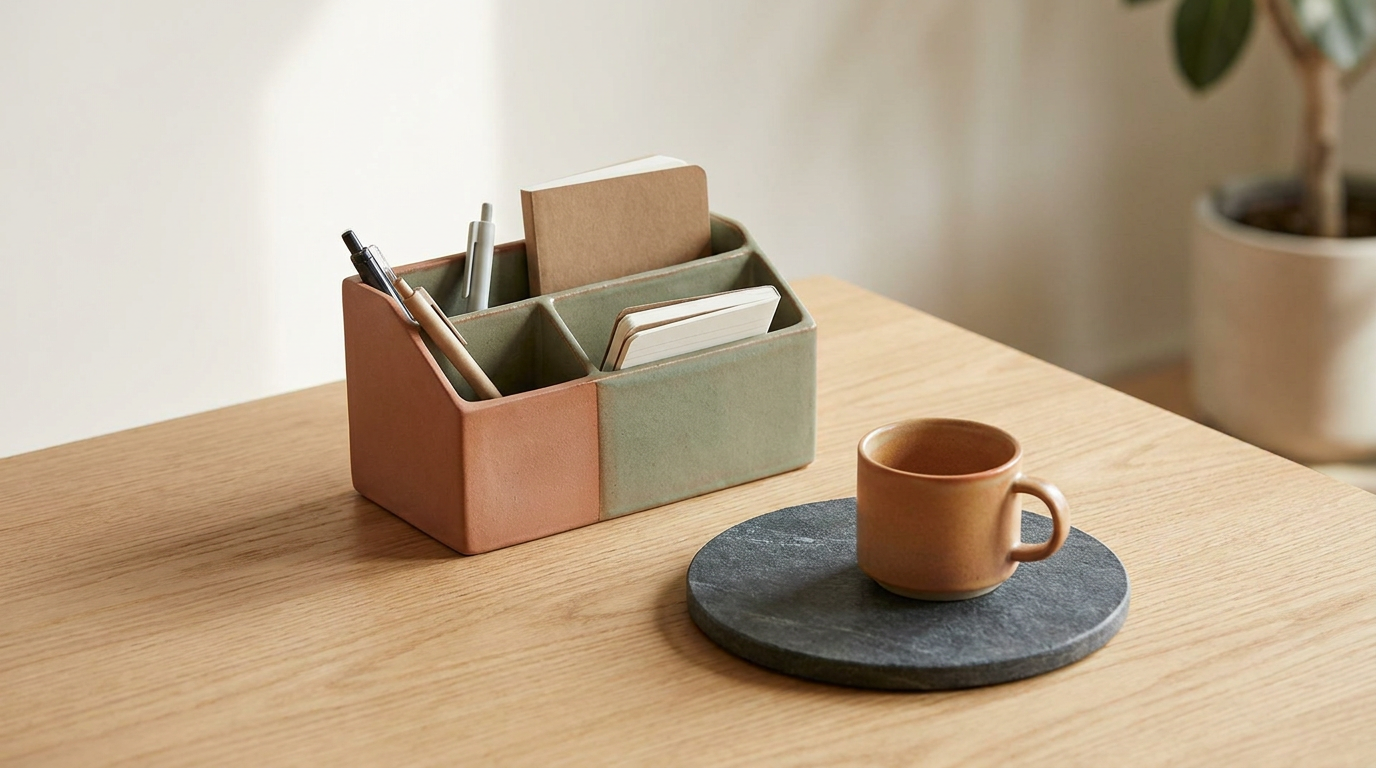 Ceramic Desk Organizer