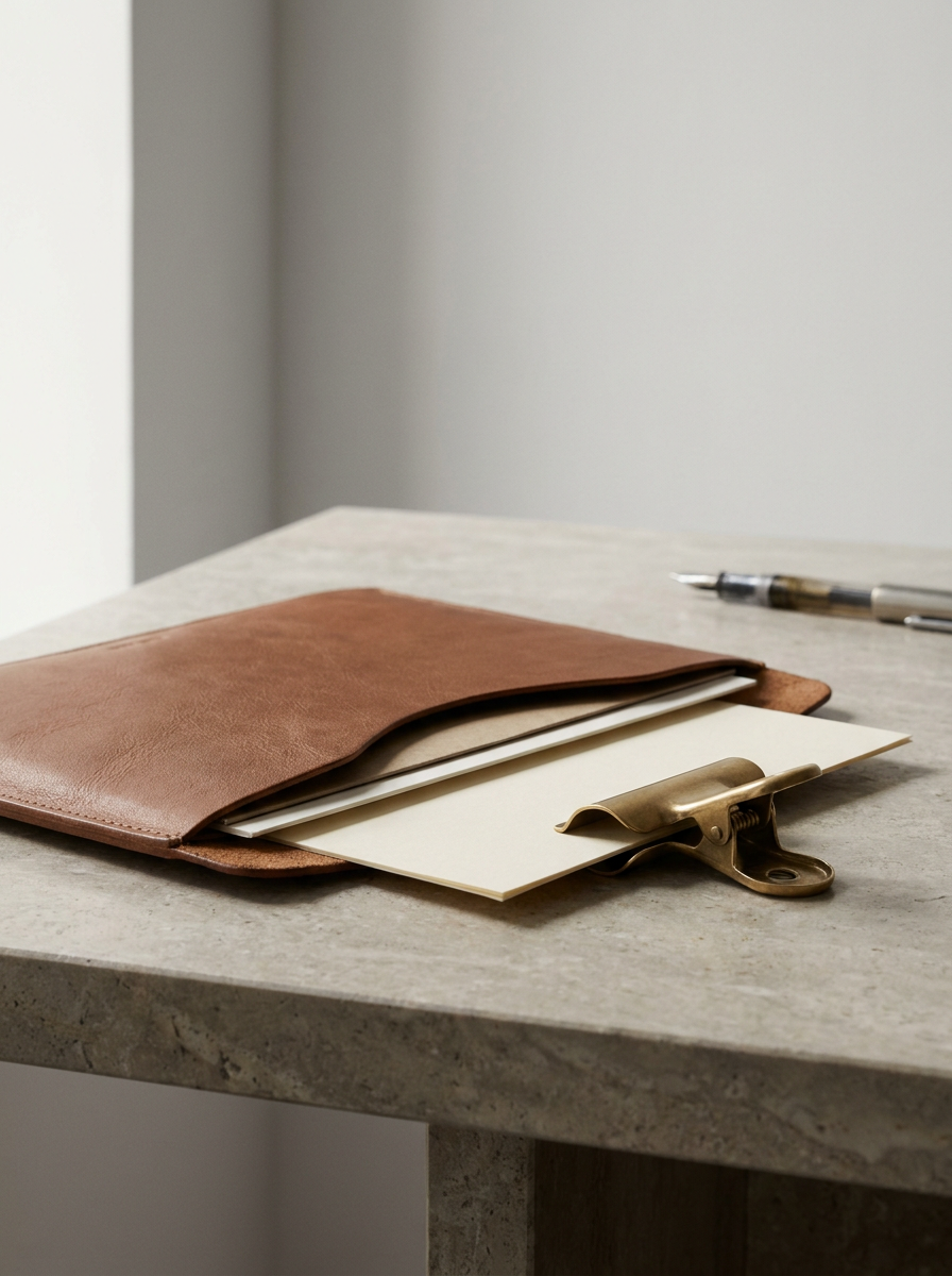Leather Document Sleeve
