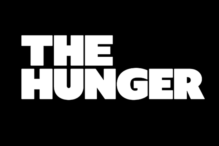 Black background with bold white text reading "THE HUNGER."