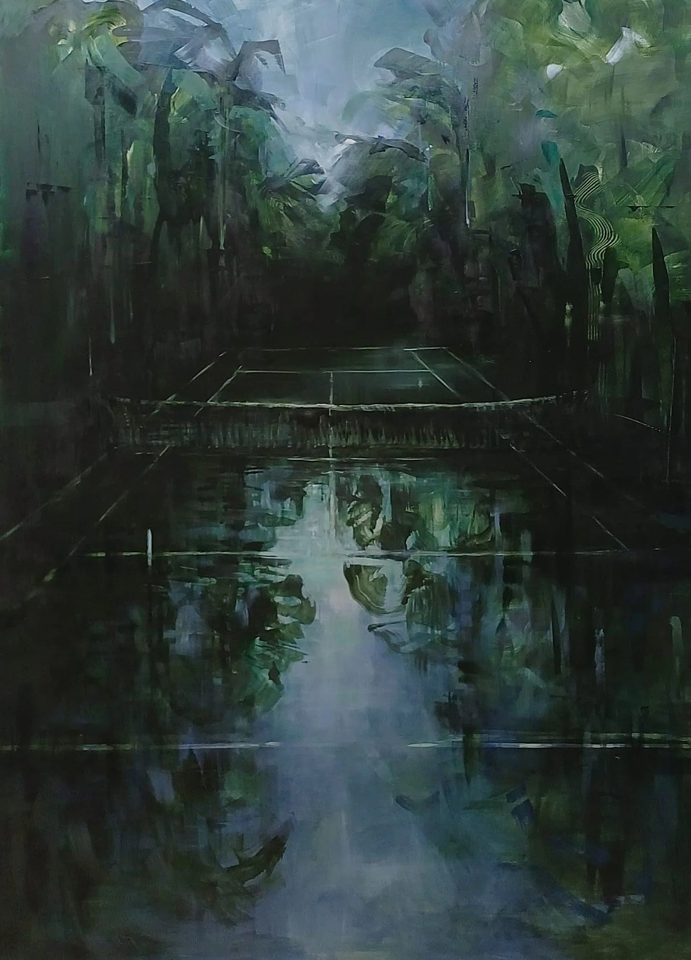 Black mirror, 2026 —
 oil on canvas, 100 × 140 cm
