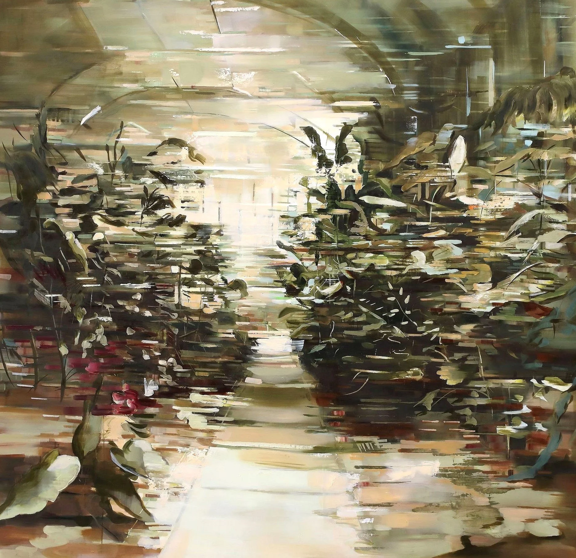 No signal 5, 2023 — 
oil on canvas, 190 × 190 cm