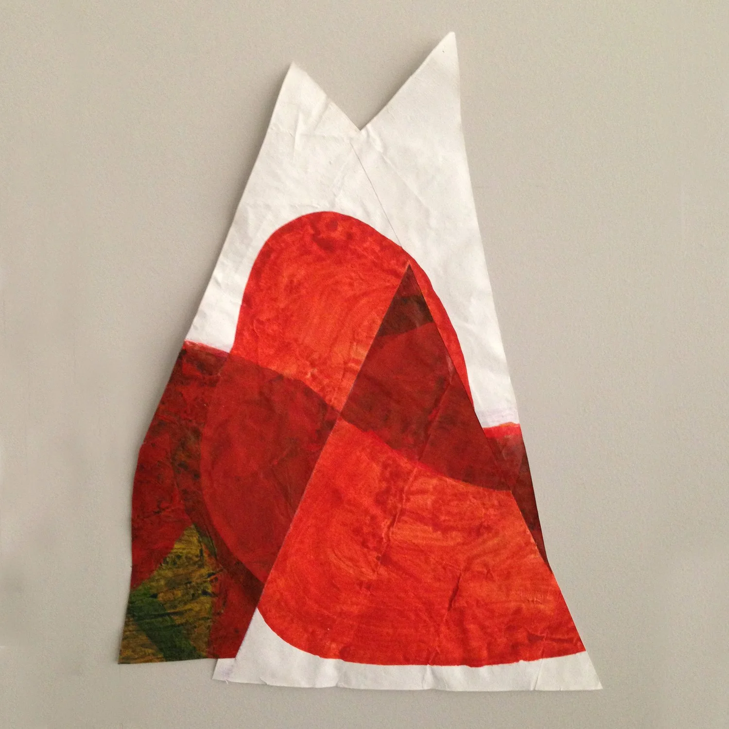  Disrupted Drawing Small 37 , 2015, acrylic and gesso on rice paper, 17 x 13 in 