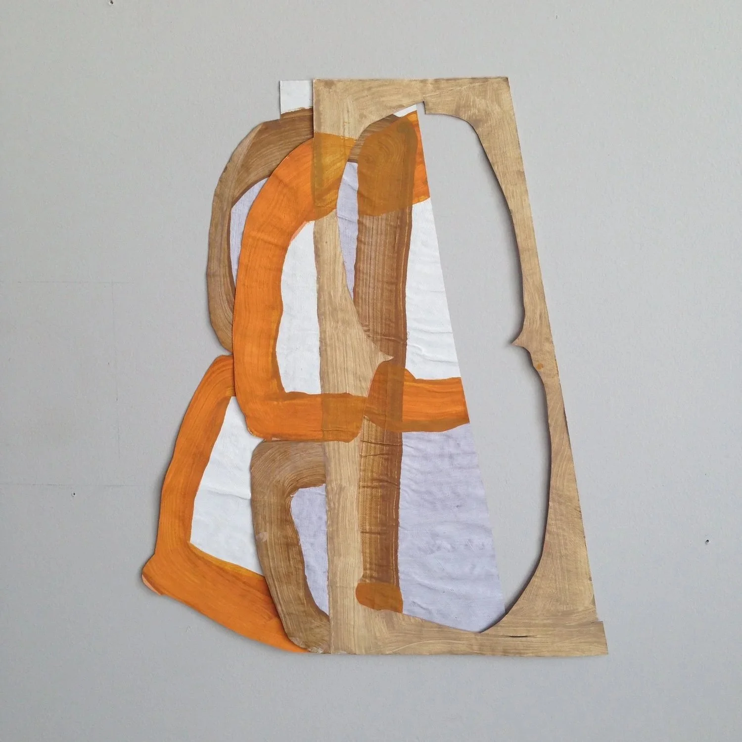   Disrupted Drawing 18 , 2015, gouache, acrylic and gesso on rice paper, 17” x 9” 