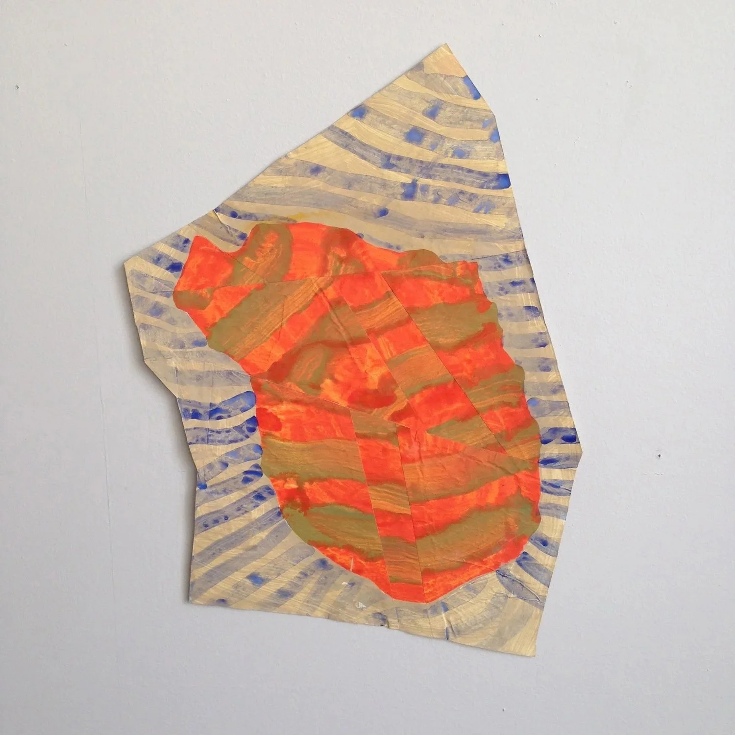   Disrupted Drawing 17,  2015, gouache, acrylic and gesso on rice paper, 17 x 11.75 in 
